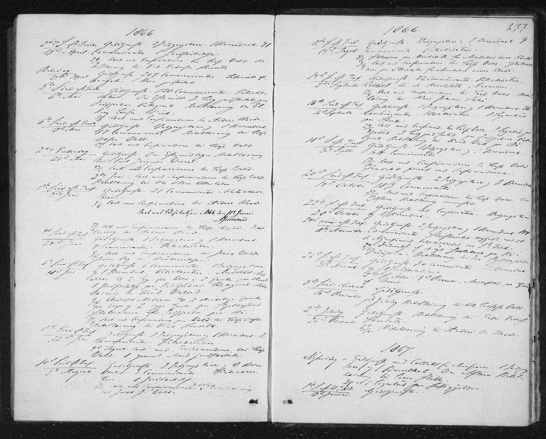Ministerialprotokoller, klokkerbøker og fødselsregistre - Møre og Romsdal, AV/SAT-A-1454/543/L0562: Ministerialbok nr. 543A02, 1854-1884, s. 277