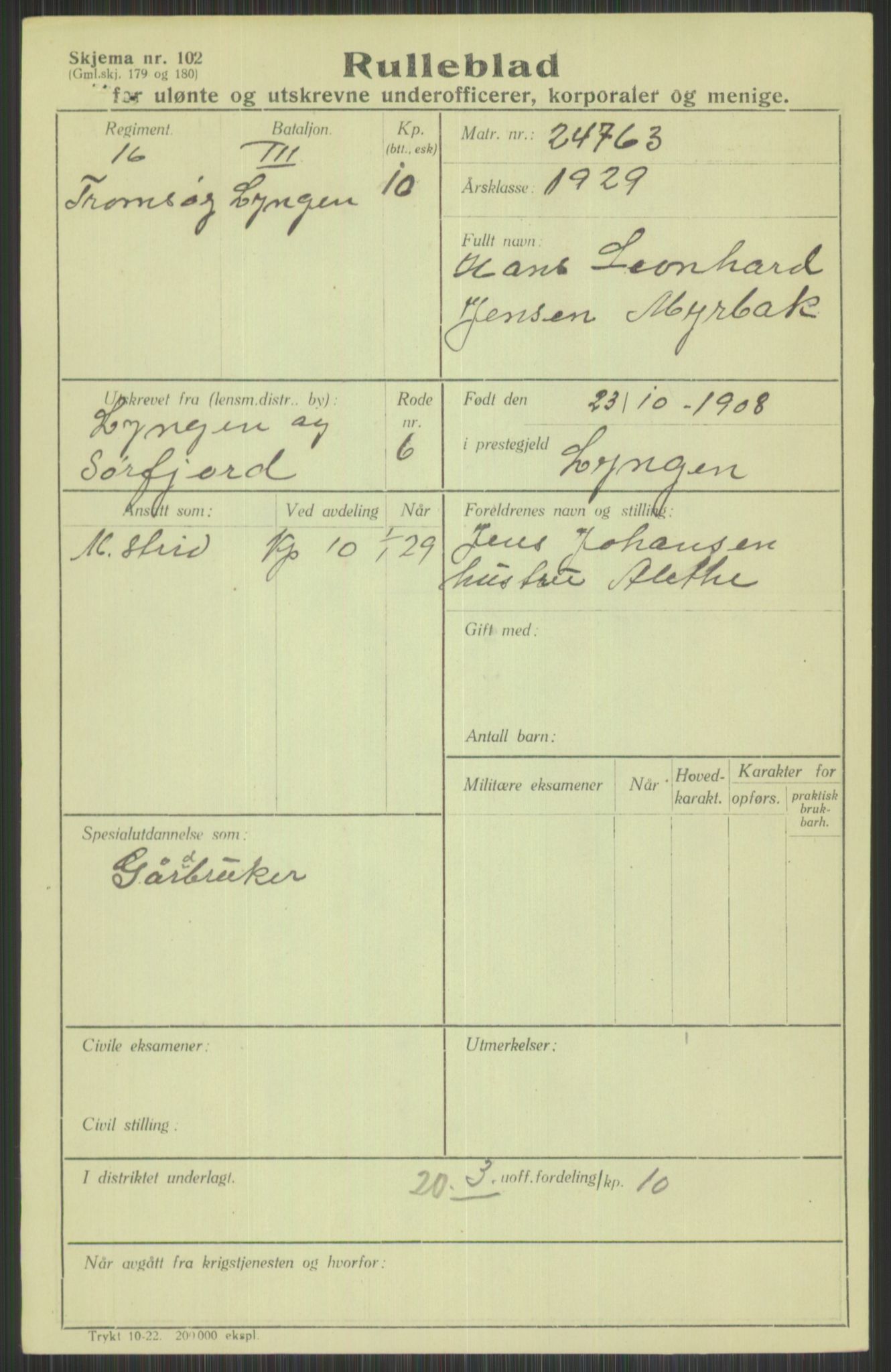 Forsvaret, Troms infanteriregiment nr. 16, AV/RA-RAFA-3146/P/Pa/L0013/0004: Rulleblad / Rulleblad for regimentets menige mannskaper, årsklasse 1929, 1929, s. 819