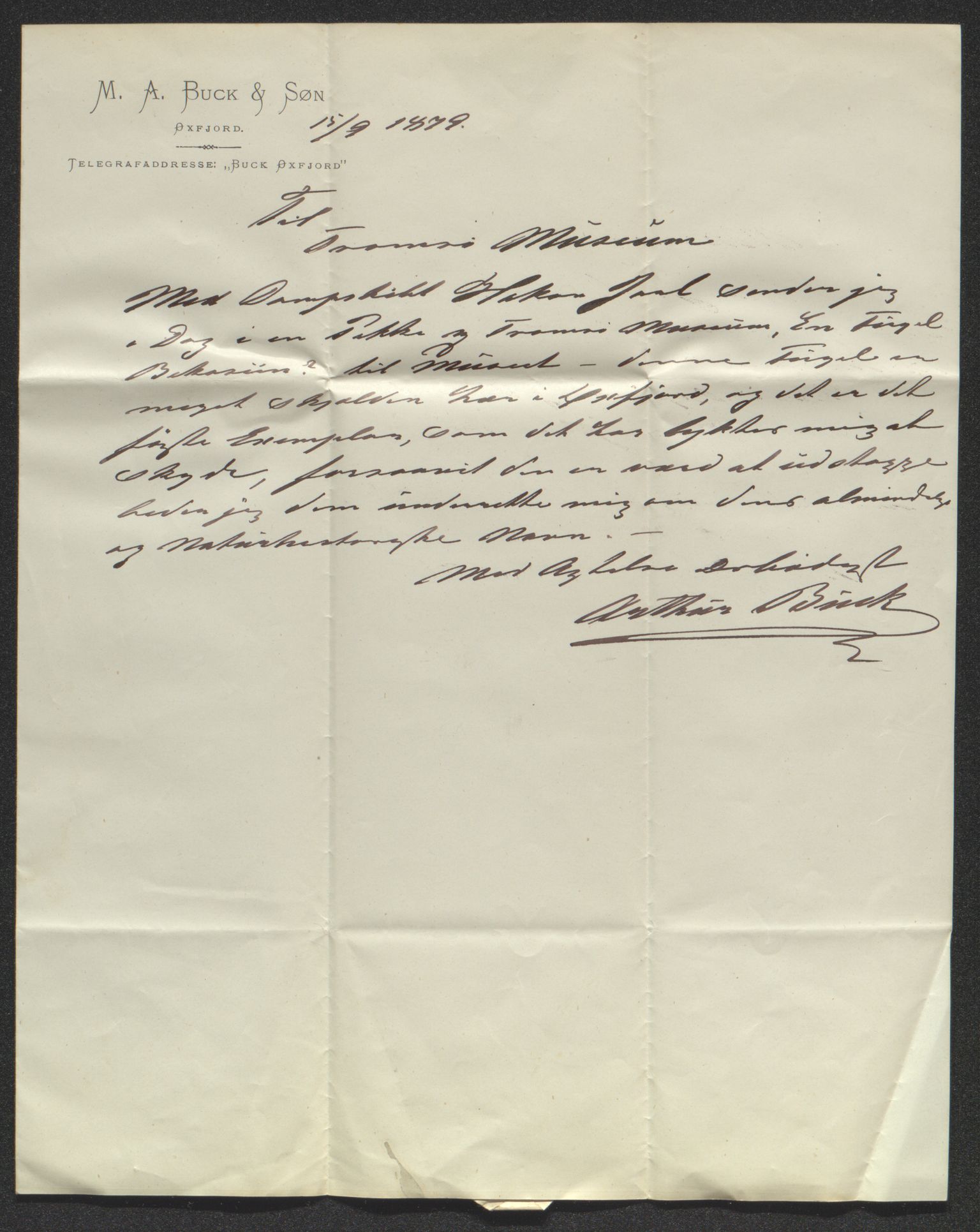 Tromsø Museum, AV/SATØ-S-0162/D/Db/L0033: Journalsaker og innkomne brev, 1879-1882, s. 80