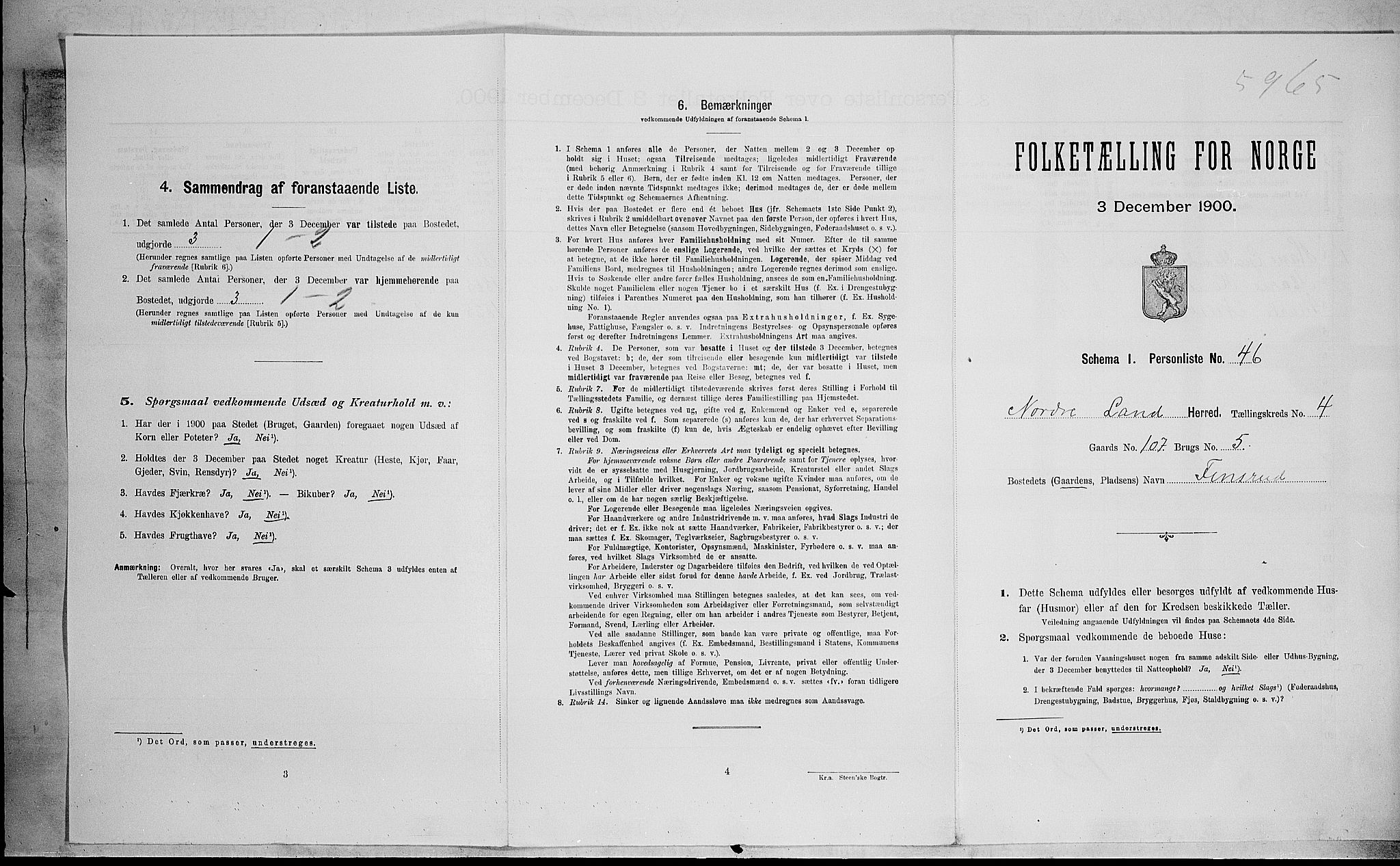 SAH, Folketelling 1900 for 0538 Nordre Land herred, 1900, s. 600