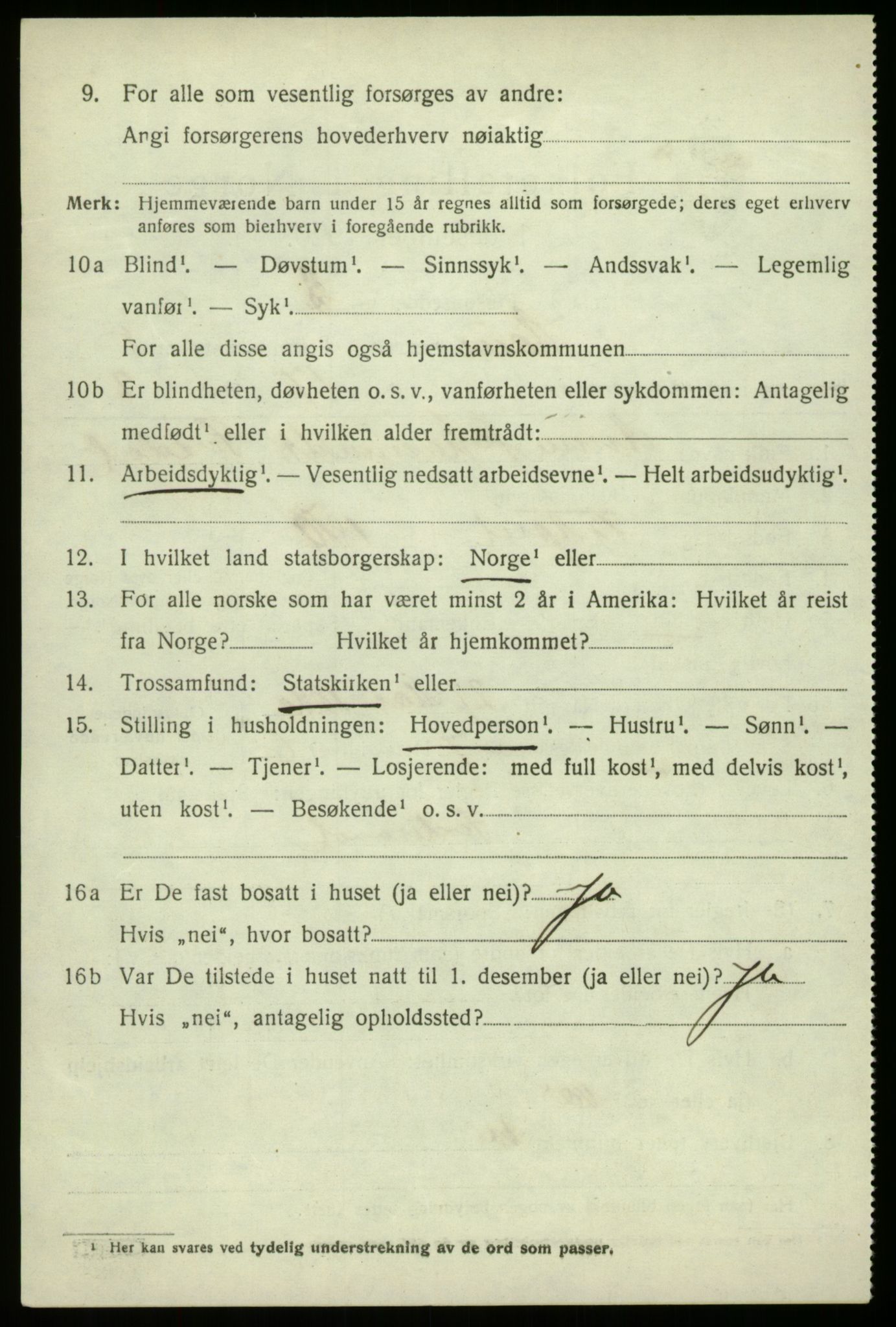 SAB, Folketelling 1920 for 1250 Haus herred, 1920, s. 5394