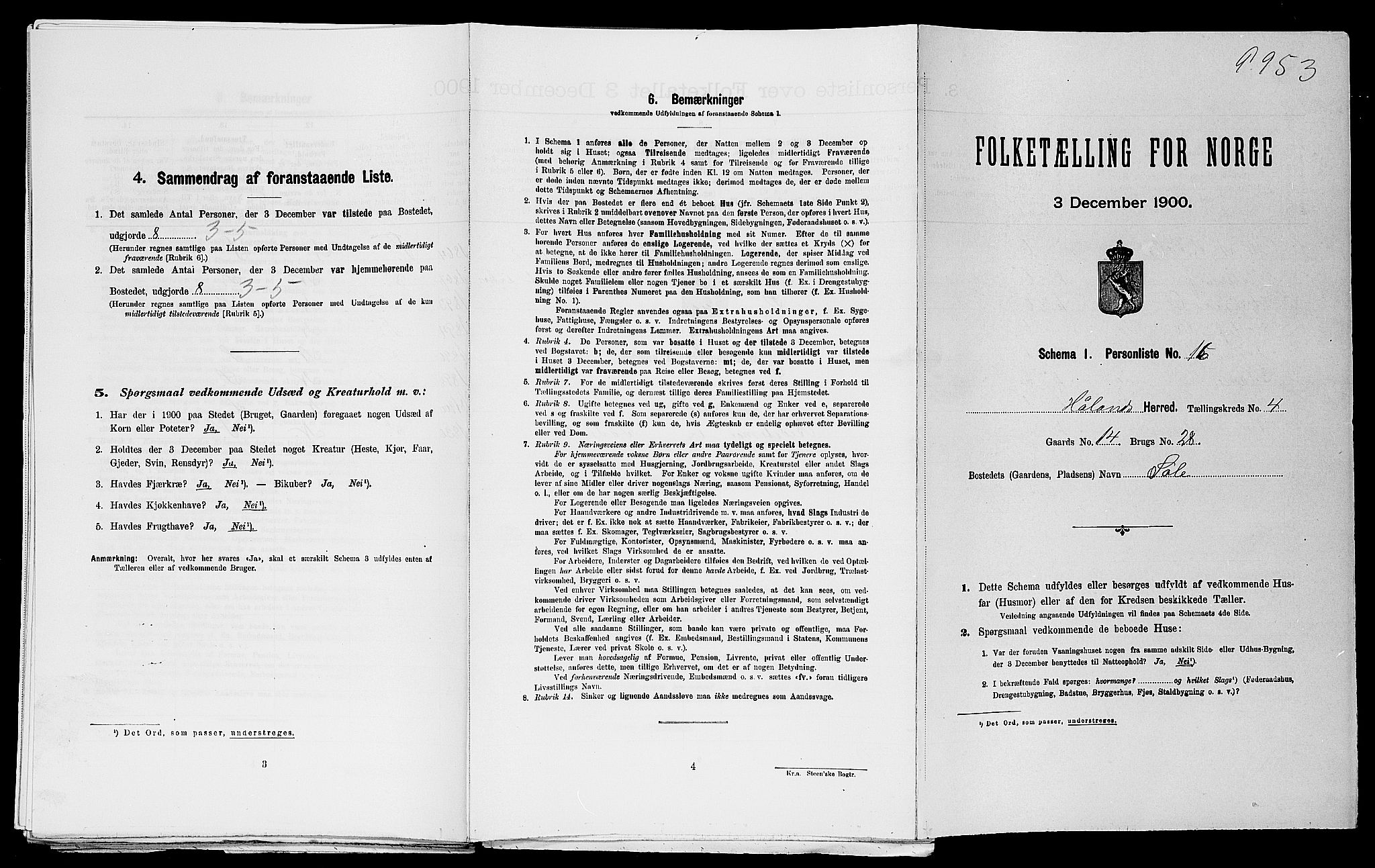 SAST, Folketelling 1900 for 1124 Haaland herred, 1900, s. 635