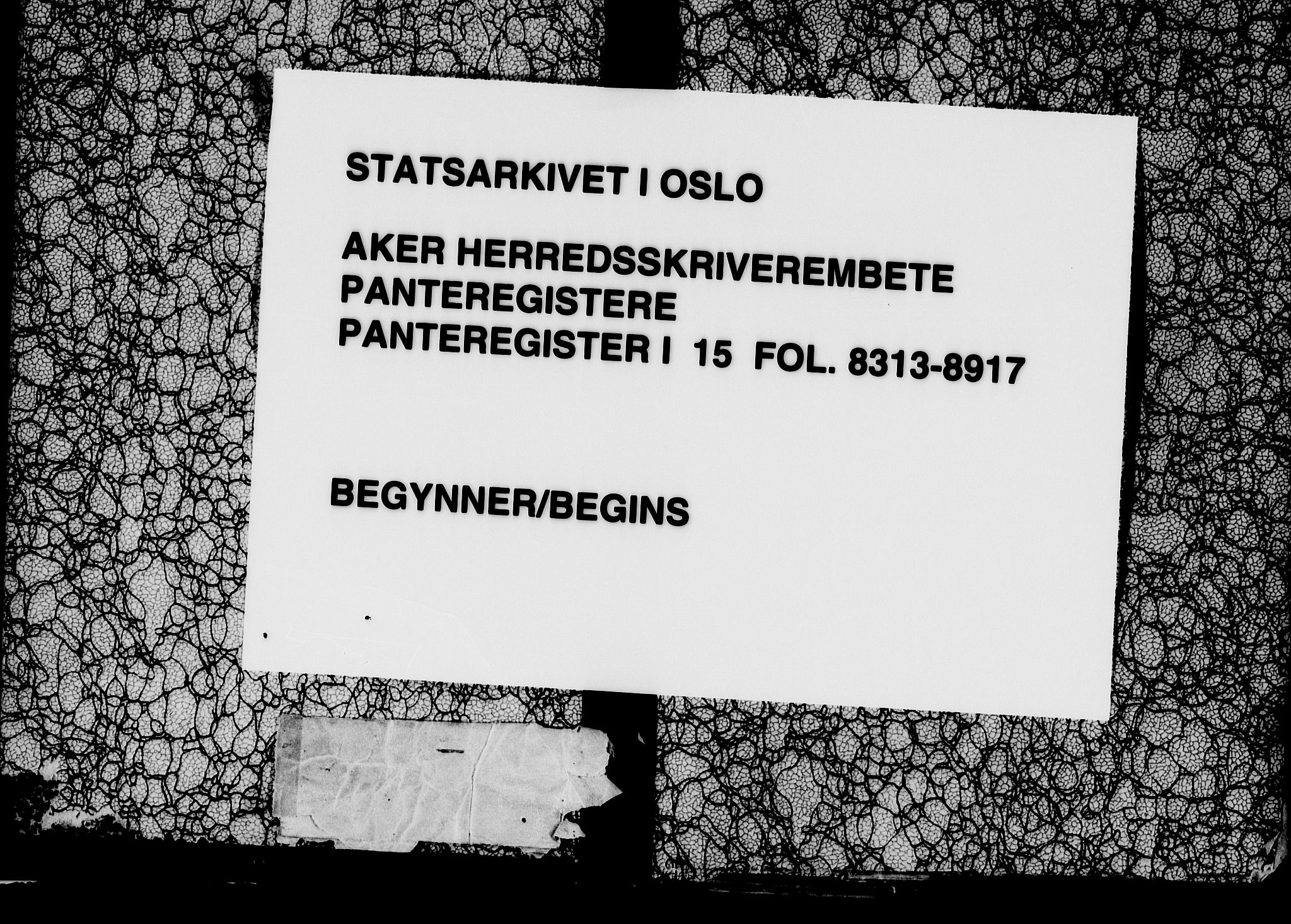 Aker herredsskriveri, SAO/A-10896/G/Ga/Gab/Gaba/L0015: Panteregister nr. I 15, 1892-1950