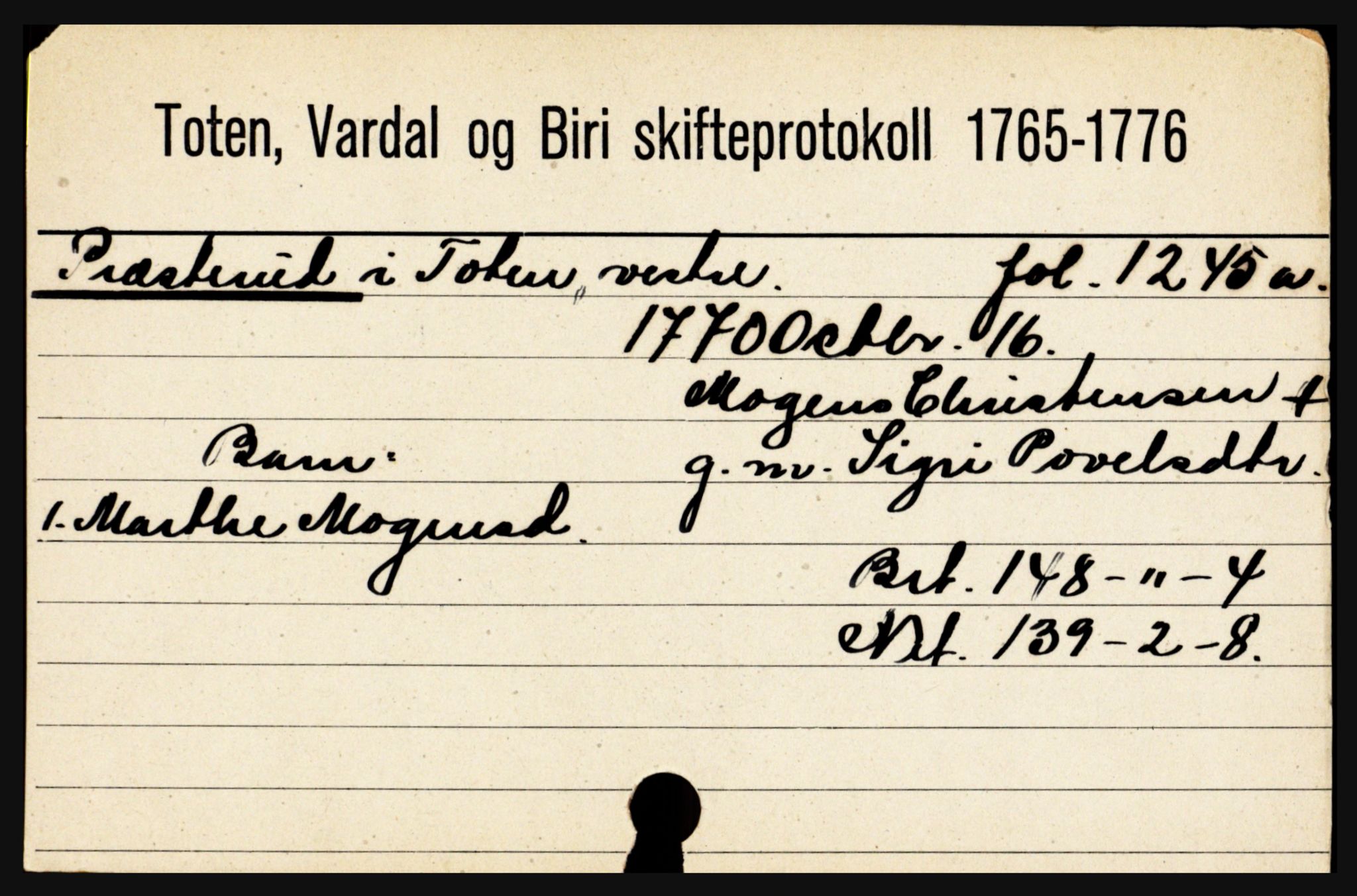 Toten tingrett, SAH/TING-006/J, 1657-1903, s. 15599