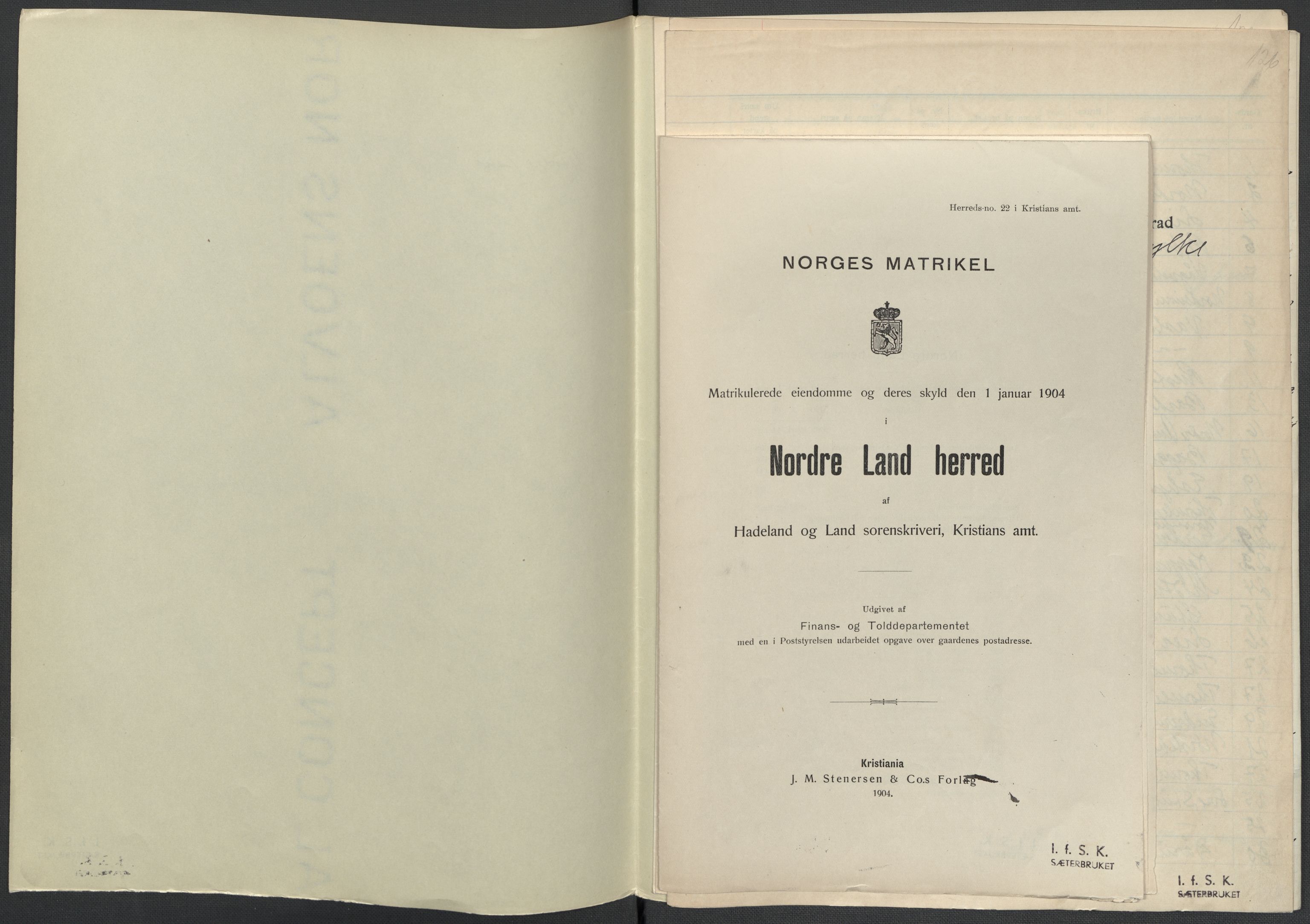 Instituttet for sammenlignende kulturforskning, AV/RA-PA-0424/F/Fc/L0004/0003: Eske B4: / Oppland (perm IX), 1933-1935, s. 126