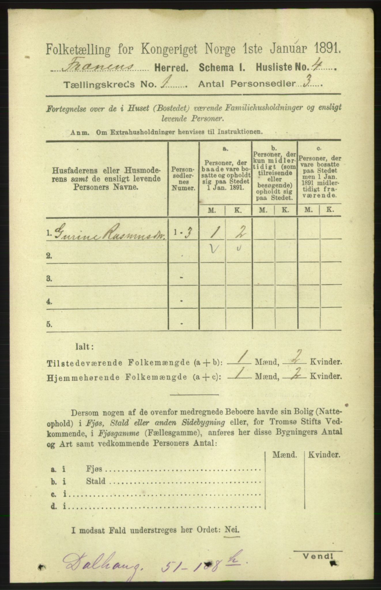 RA, Folketelling 1891 for 1548 Fræna herred, 1891, s. 27