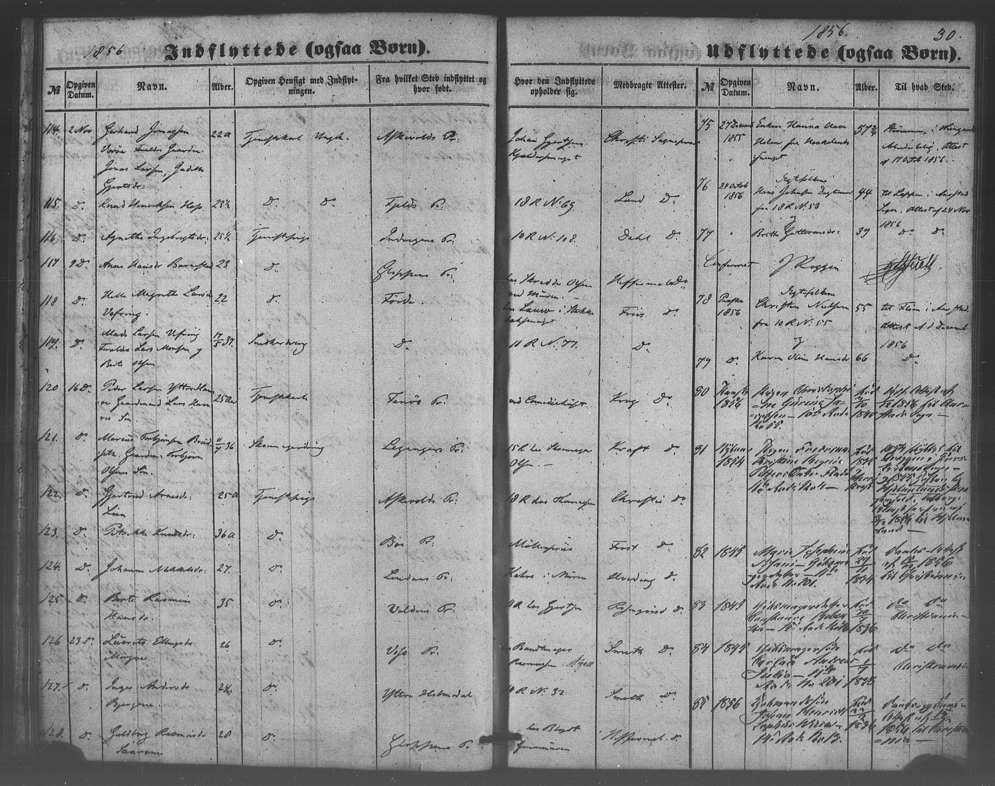Domkirken sokneprestembete, SAB/A-74801/H/Haa/L0047: Ministerialbok nr. F 2, 1852-1868, s. 30