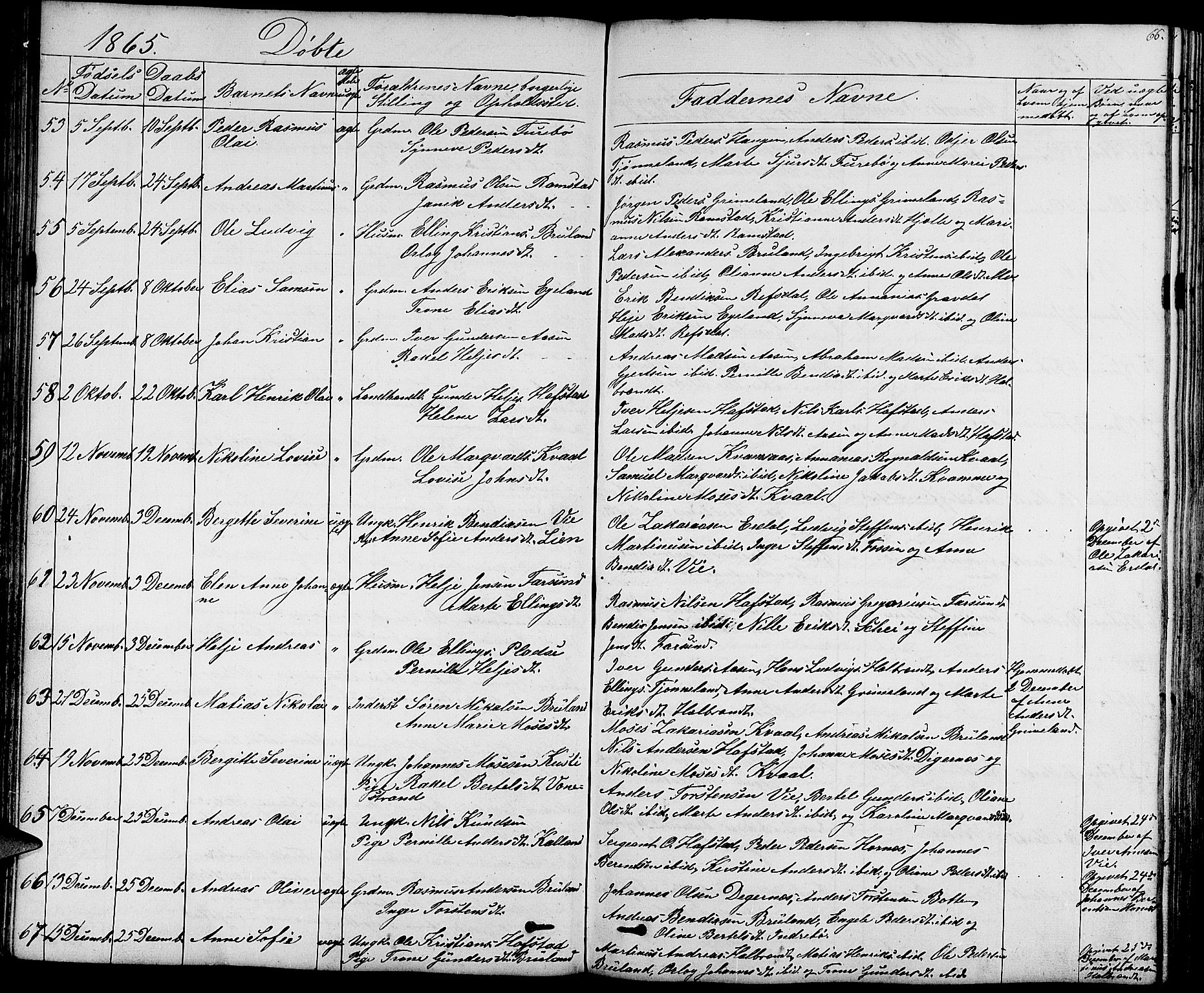 Førde sokneprestembete, AV/SAB-A-79901/H/Hab/Haba/L0001: Klokkerbok nr. A 1, 1853-1880, s. 66