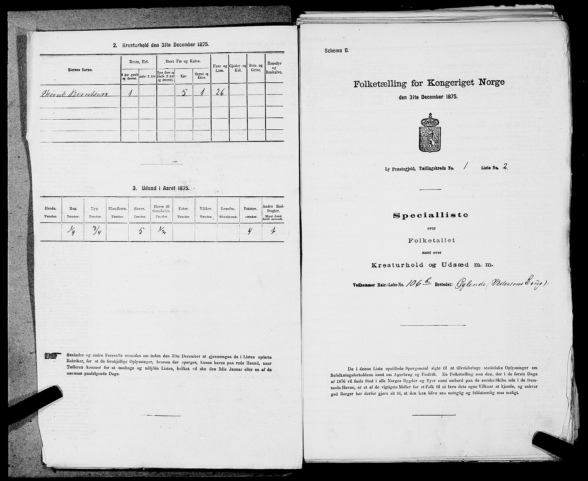 SAST, Folketelling 1875 for 1121P Lye prestegjeld, 1875, s. 65