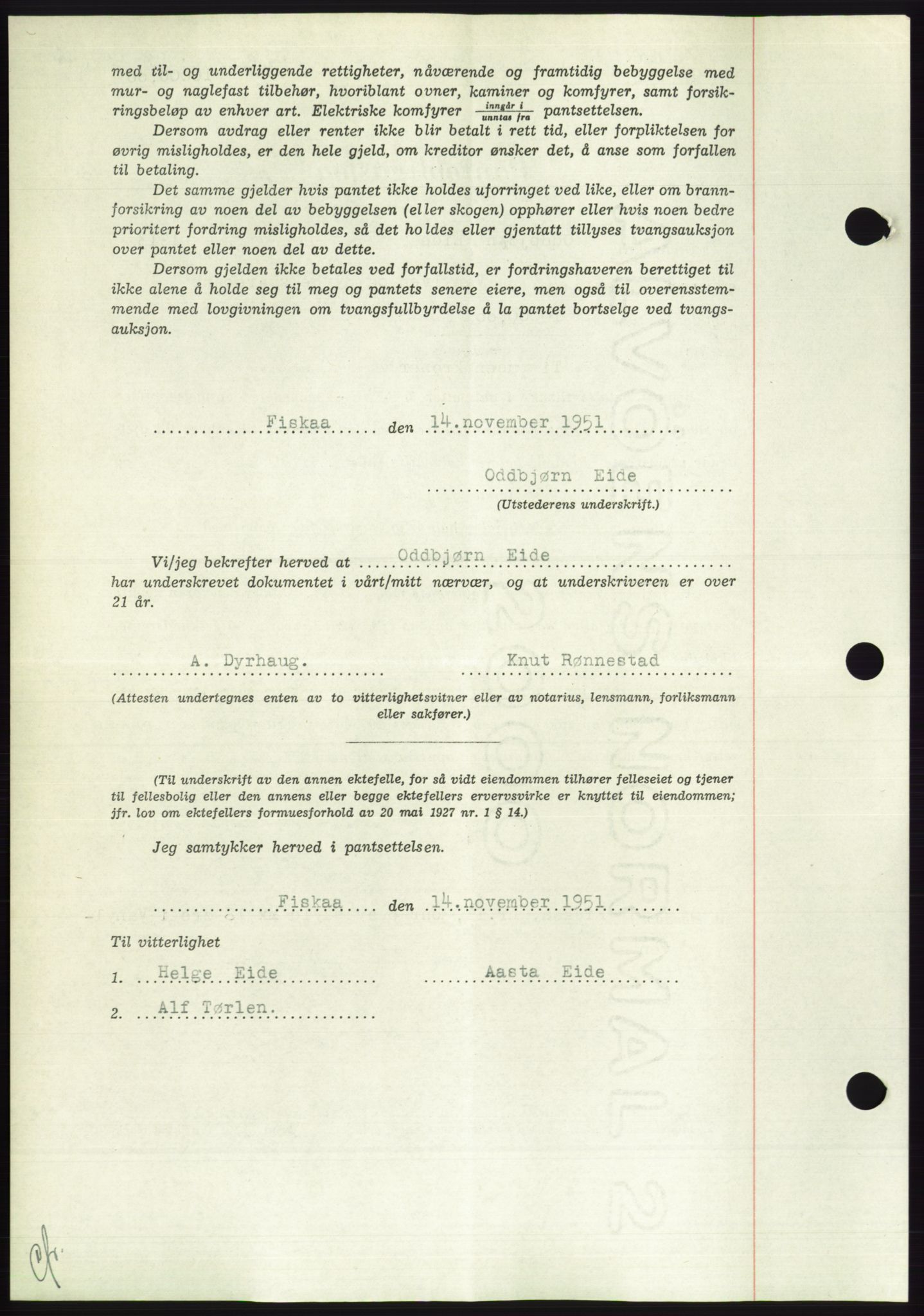Søre Sunnmøre sorenskriveri, AV/SAT-A-4122/1/2/2C/L0120: Pantebok nr. 8B, 1951-1951, Dagboknr: 2125/1951
