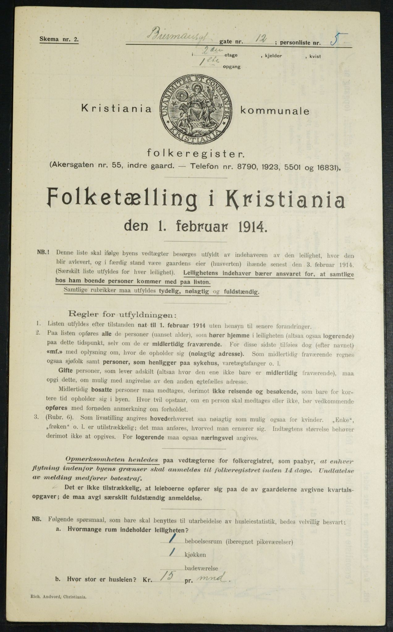 OBA, Kommunal folketelling 1.2.1914 for Kristiania, 1914, s. 4902