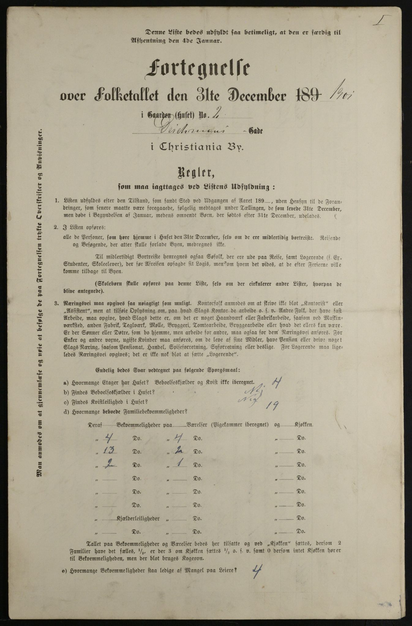 OBA, Kommunal folketelling 31.12.1901 for Kristiania kjøpstad, 1901, s. 2499