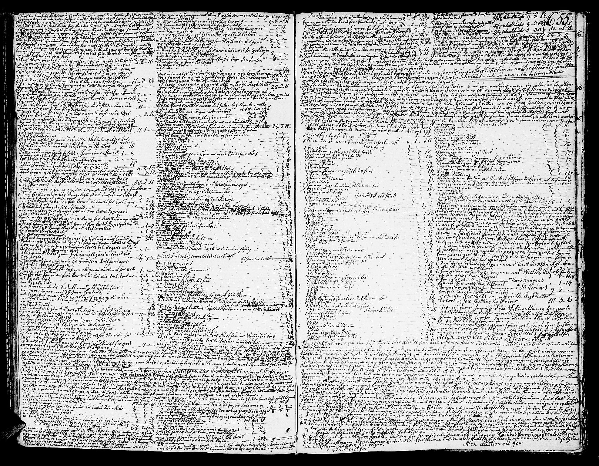 Orkdal sorenskriveri, SAT/A-4169/1/3/3Aa/L0006: Skifteprotokoller, 1756-1766, s. 654b-655a