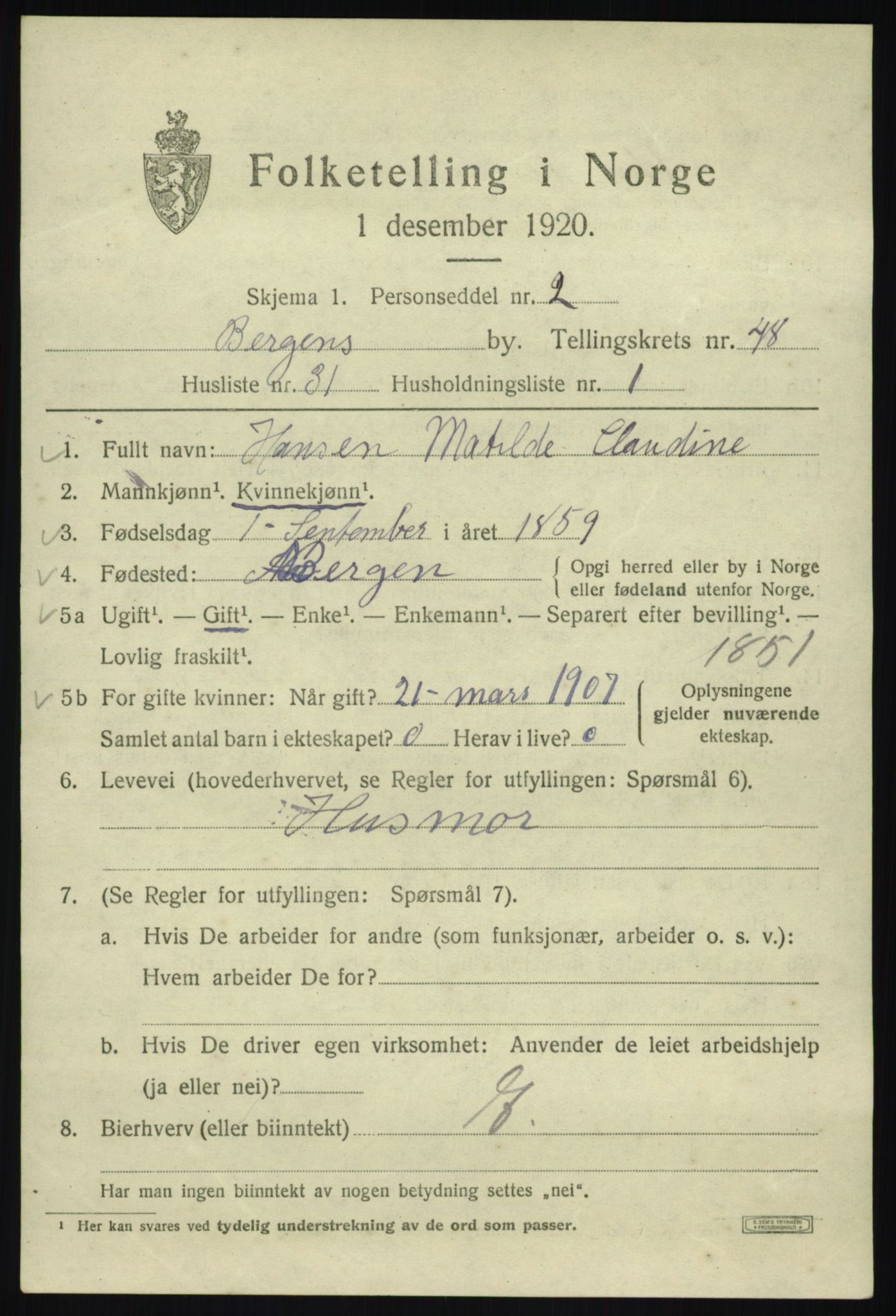 SAB, Folketelling 1920 for 1301 Bergen kjøpstad, 1920, s. 117644