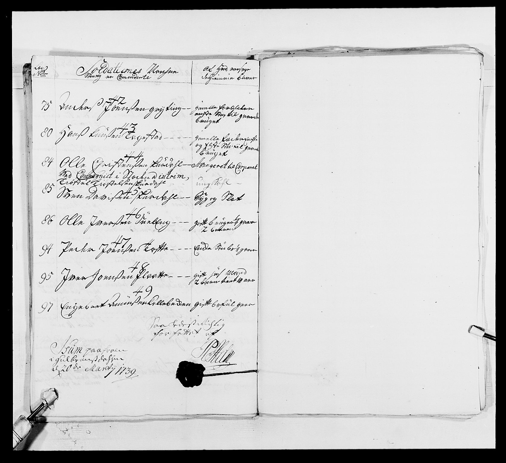 Kommanderende general (KG I) med Det norske krigsdirektorium, AV/RA-EA-5419/E/Ea/L0502: 1. Opplandske regiment, 1720-1743, s. 462