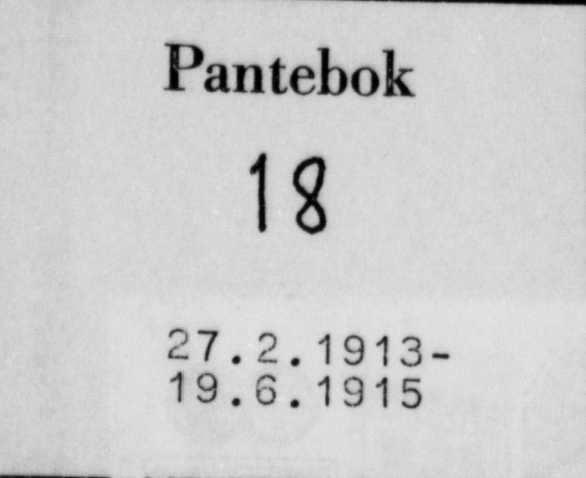 Nord-Gudbrandsdal tingrett, SAH/TING-002/H/Hb/Hba/L0018: Pantebok nr. 18, 1913-1915