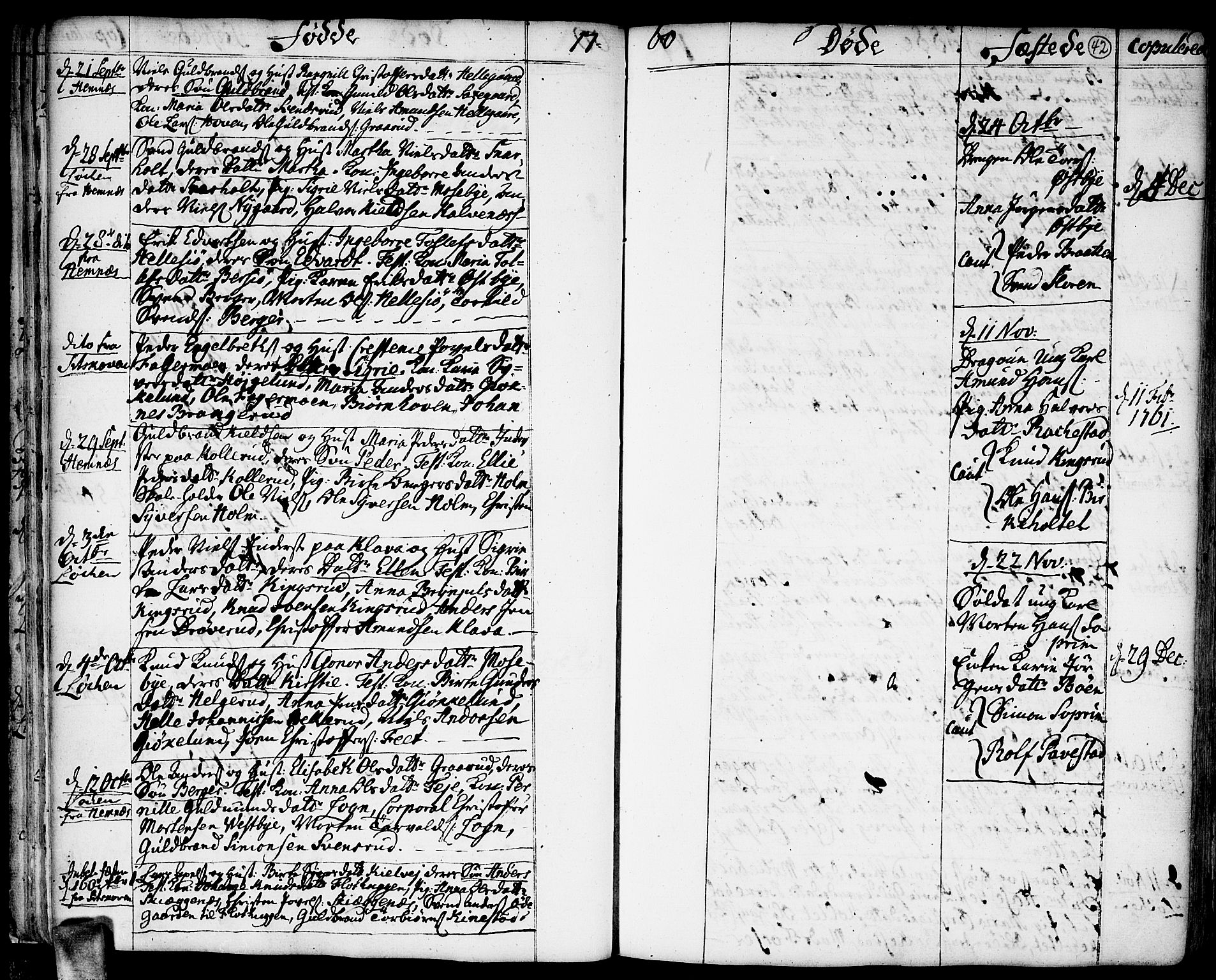 Høland prestekontor Kirkebøker, SAO/A-10346a/F/Fa/L0004: Ministerialbok nr. I 4, 1757-1780, s. 42