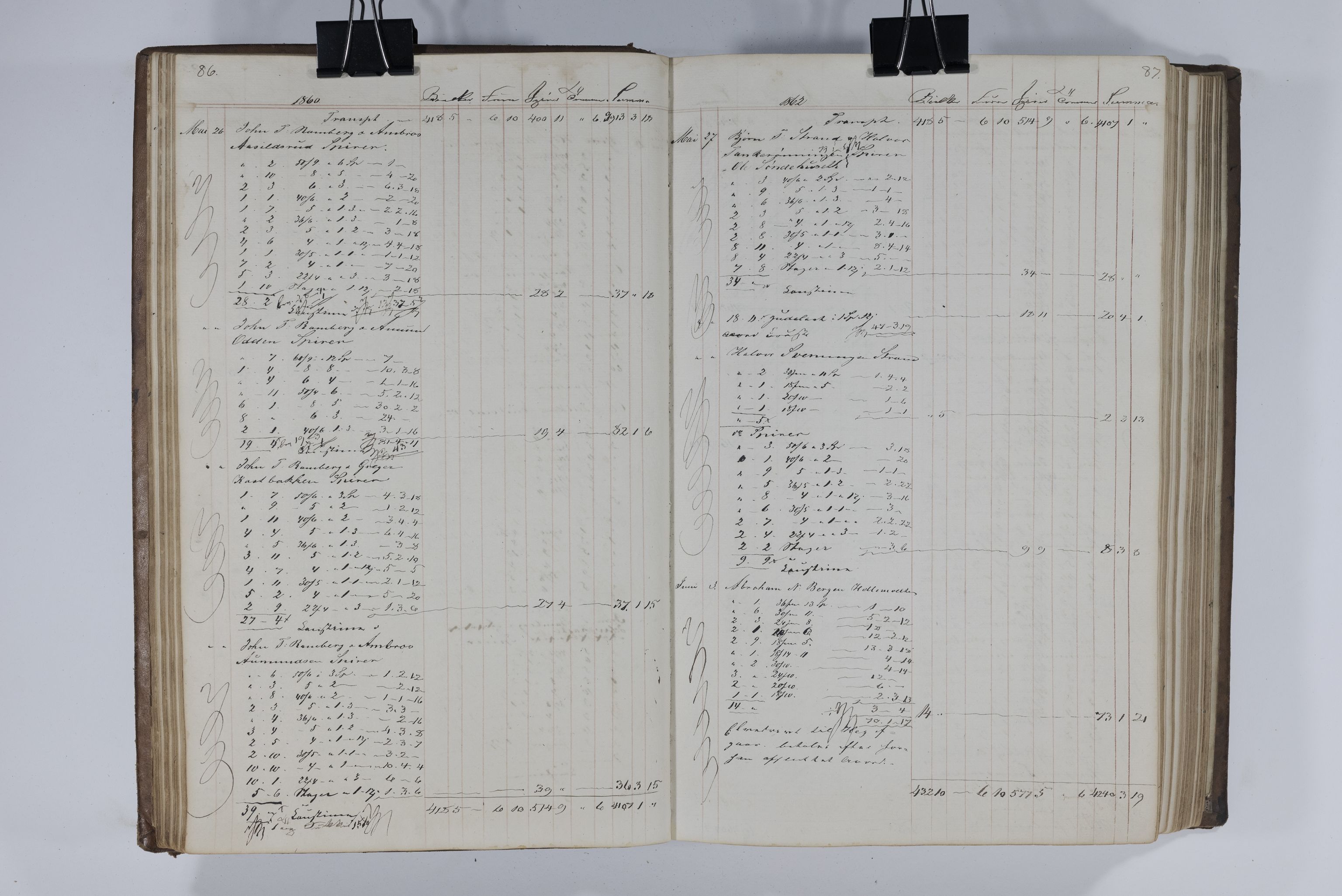 Blehr/ Kjellestad, TEMU/TGM-A-1212/E/Ea/L0003: Merkebok, 1858-1869, s. 46