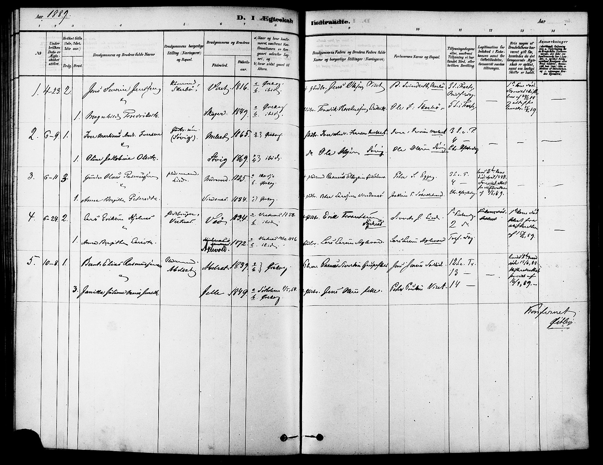 Ministerialprotokoller, klokkerbøker og fødselsregistre - Møre og Romsdal, AV/SAT-A-1454/522/L0315: Ministerialbok nr. 522A10, 1878-1890