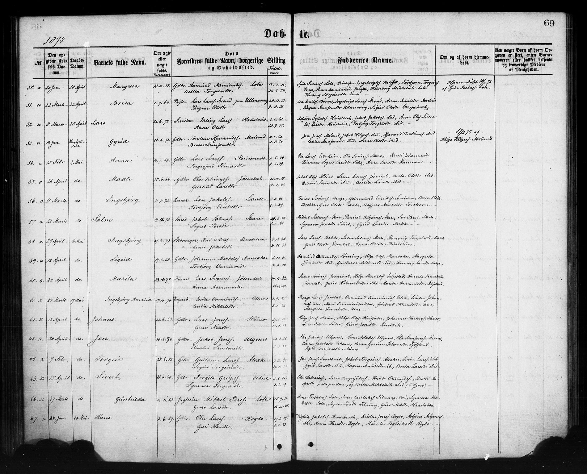 Ullensvang sokneprestembete, AV/SAB-A-78701/H/Haa: Ministerialbok nr. A 12, 1867-1881, s. 69
