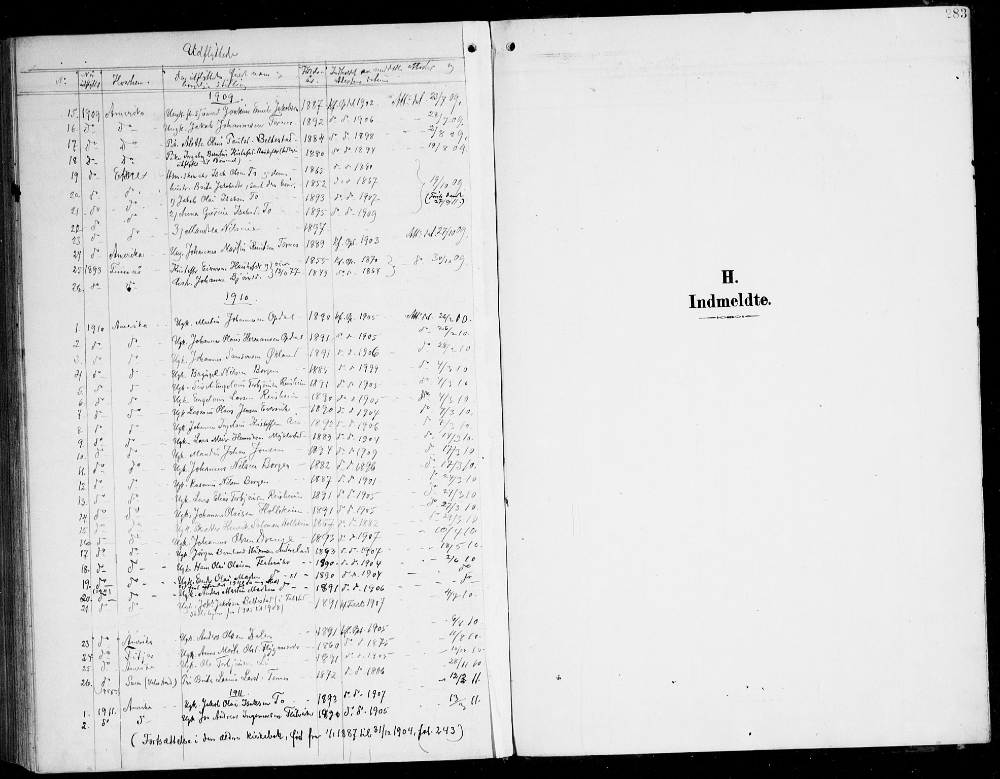 Tysnes sokneprestembete, AV/SAB-A-78601/H/Haa: Ministerialbok nr. D 2, 1905-1922, s. 283