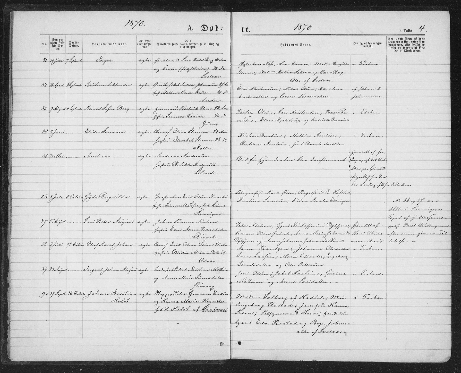 Ministerialprotokoller, klokkerbøker og fødselsregistre - Nordland, AV/SAT-A-1459/874/L1074: Klokkerbok nr. 874C03, 1870-1876, s. 4