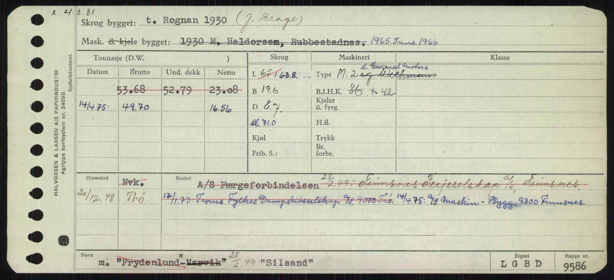 Sjøfartsdirektoratet med forløpere, Skipsmålingen, RA/S-1627/H/Ha/L0005/0001: Fartøy, S-Sven / Fartøy, S-Skji, s. 429