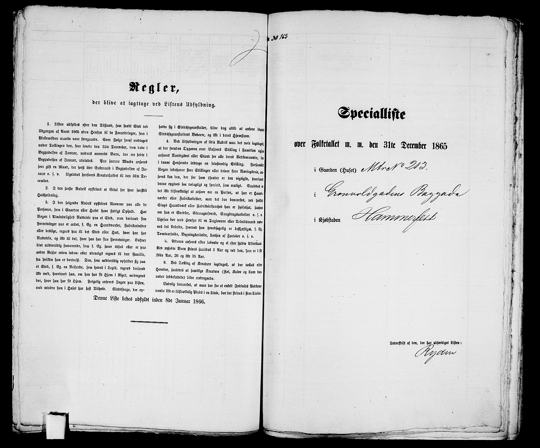 RA, Folketelling 1865 for 2001B Hammerfest prestegjeld, Hammerfest kjøpstad, 1865, s. 334