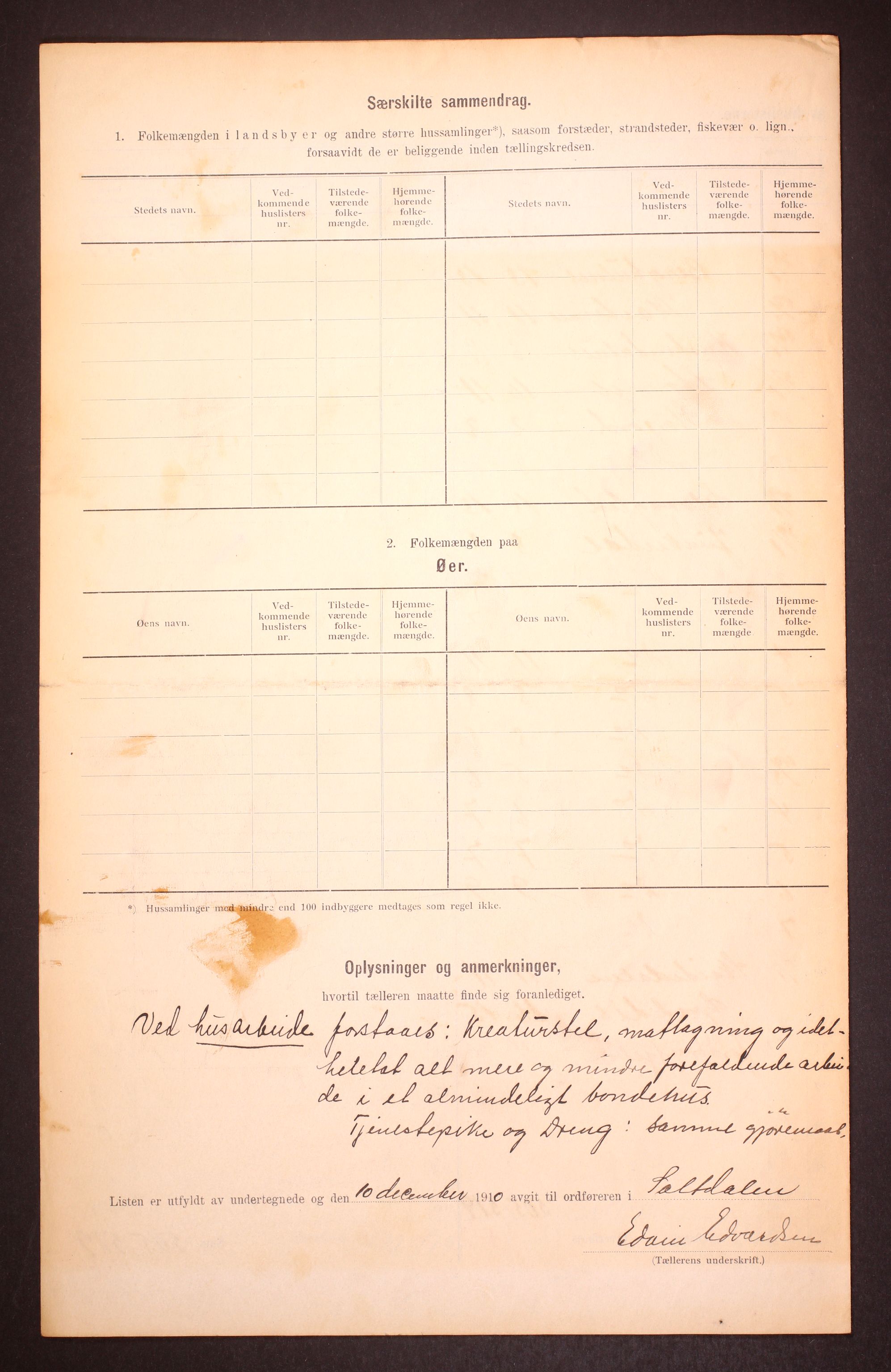 RA, Folketelling 1910 for 1840 Saltdal herred, 1910, s. 25