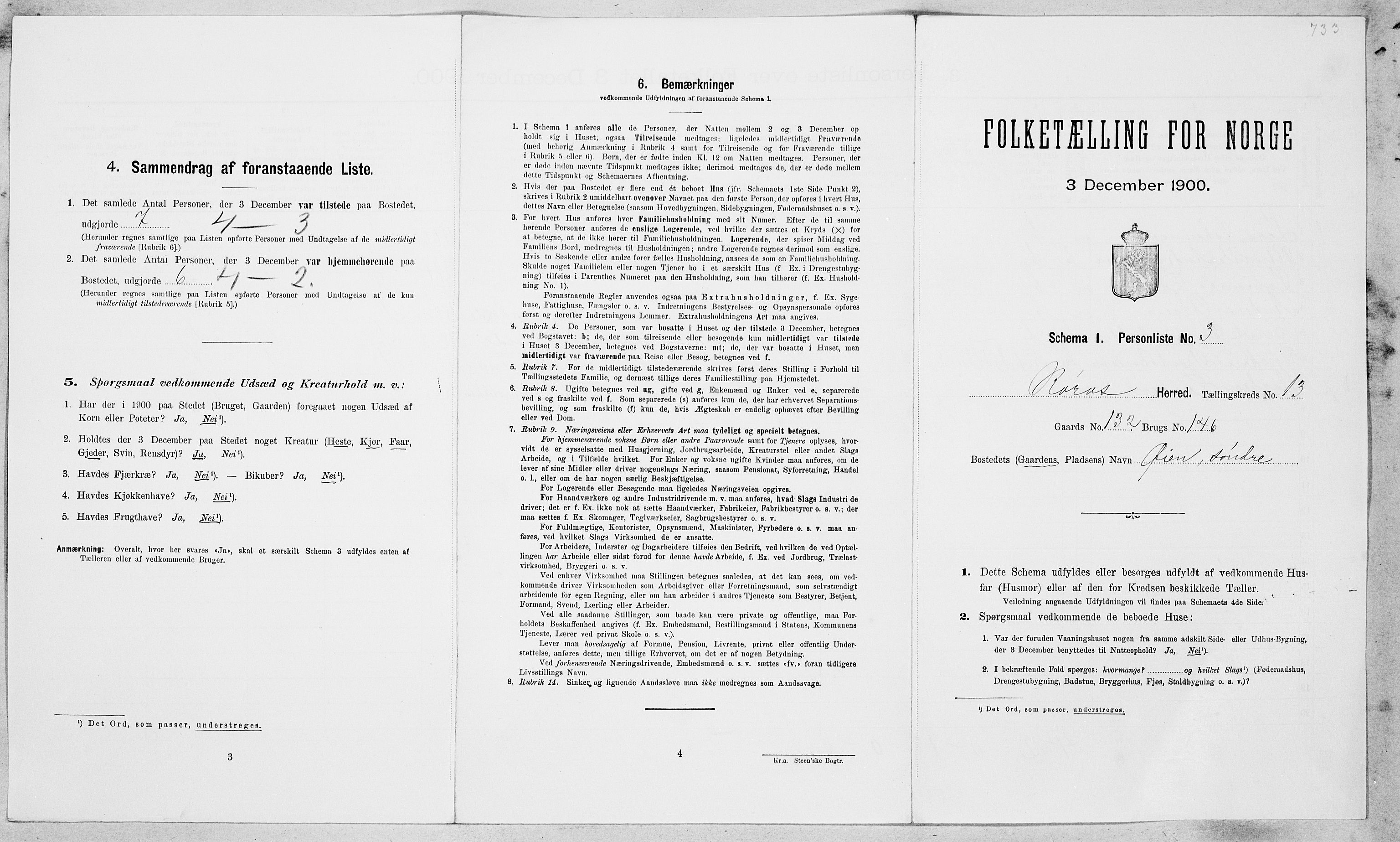 SAT, Folketelling 1900 for 1640 Røros herred, 1900, s. 1390
