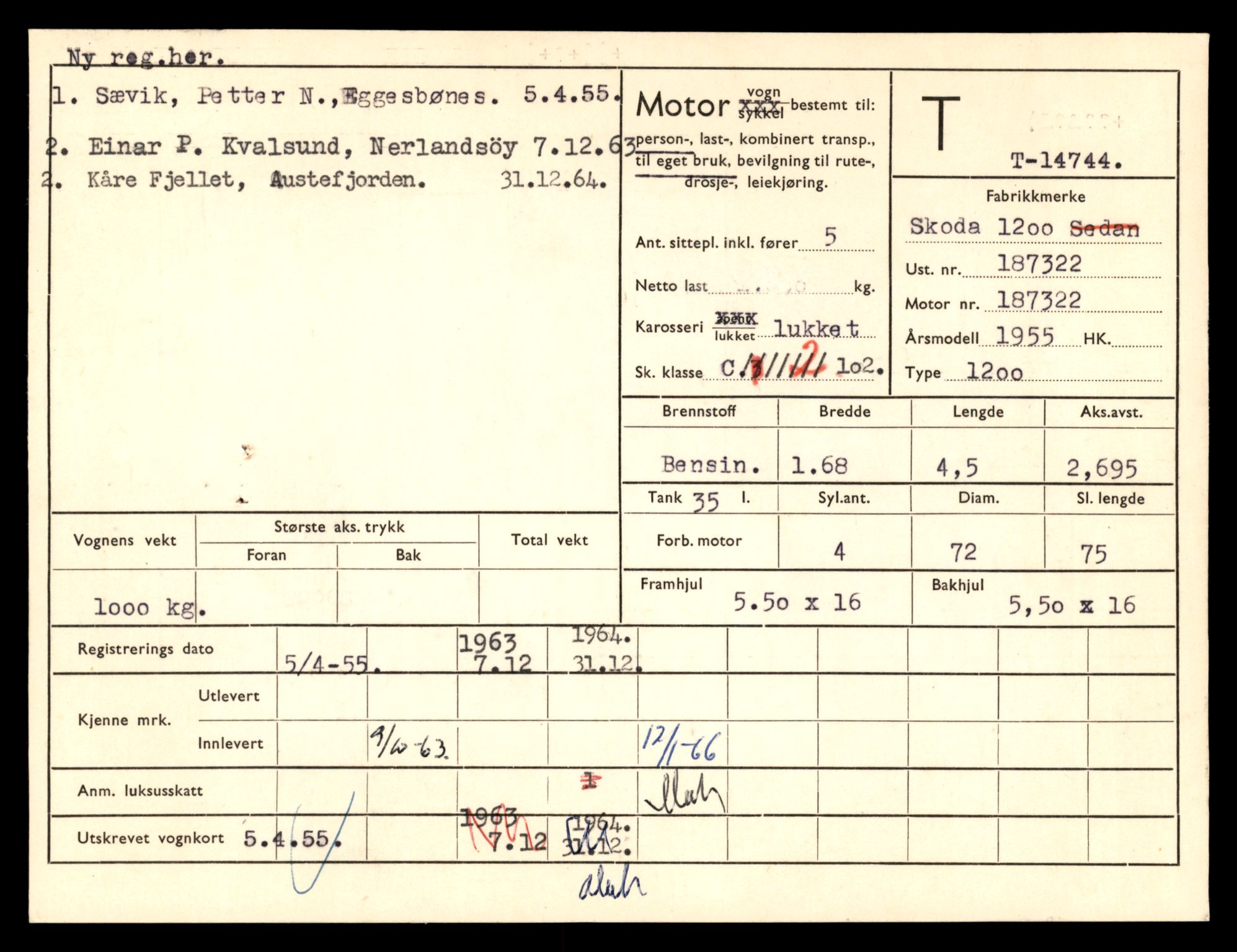 Møre og Romsdal vegkontor - Ålesund trafikkstasjon, AV/SAT-A-4099/F/Fe/L0048: Registreringskort for kjøretøy T 14721 - T 14863, 1927-1998, s. 479
