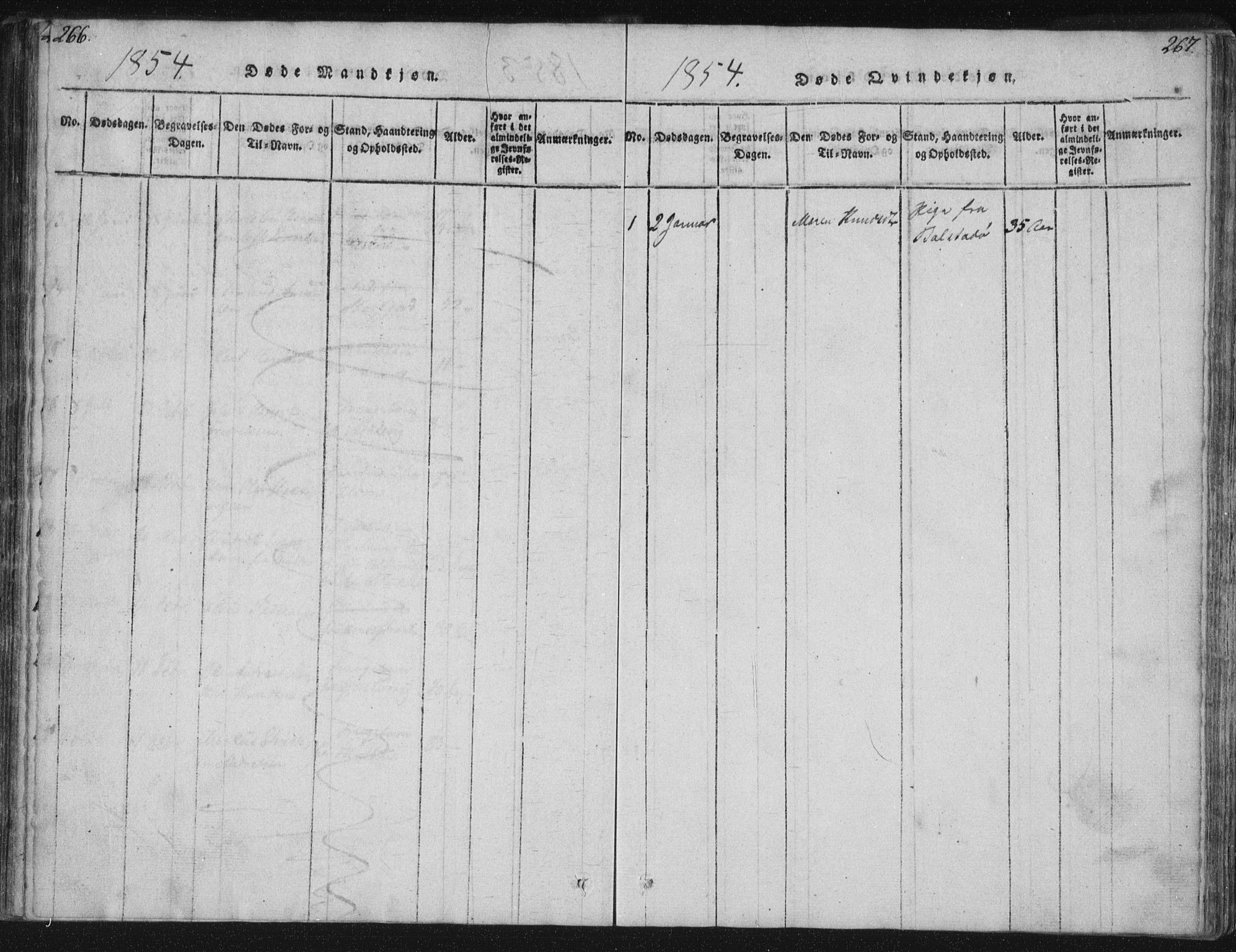 Ministerialprotokoller, klokkerbøker og fødselsregistre - Nordland, AV/SAT-A-1459/881/L1164: Klokkerbok nr. 881C01, 1818-1853, s. 266-267