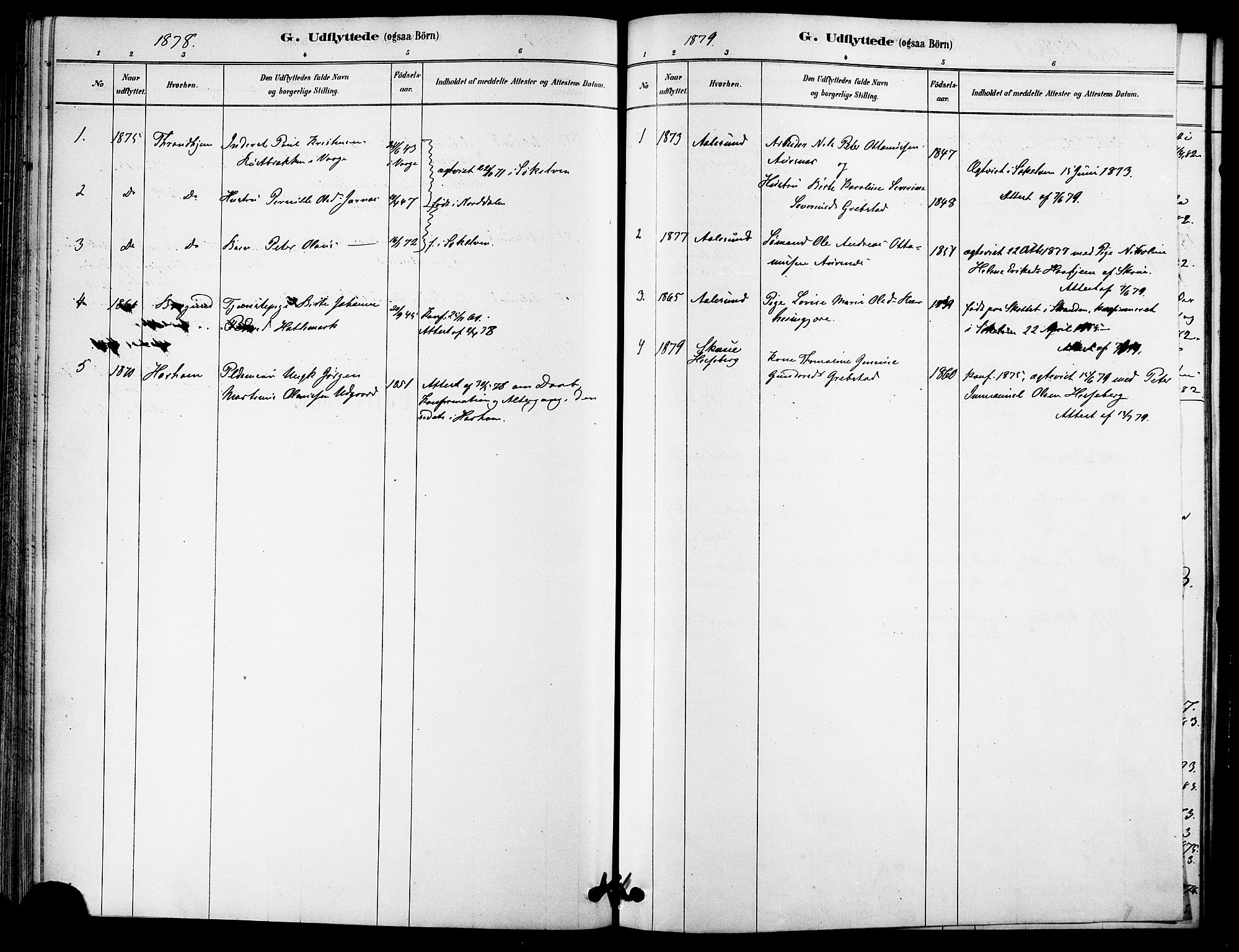 Ministerialprotokoller, klokkerbøker og fødselsregistre - Møre og Romsdal, SAT/A-1454/523/L0334: Ministerialbok nr. 523A01, 1878-1891