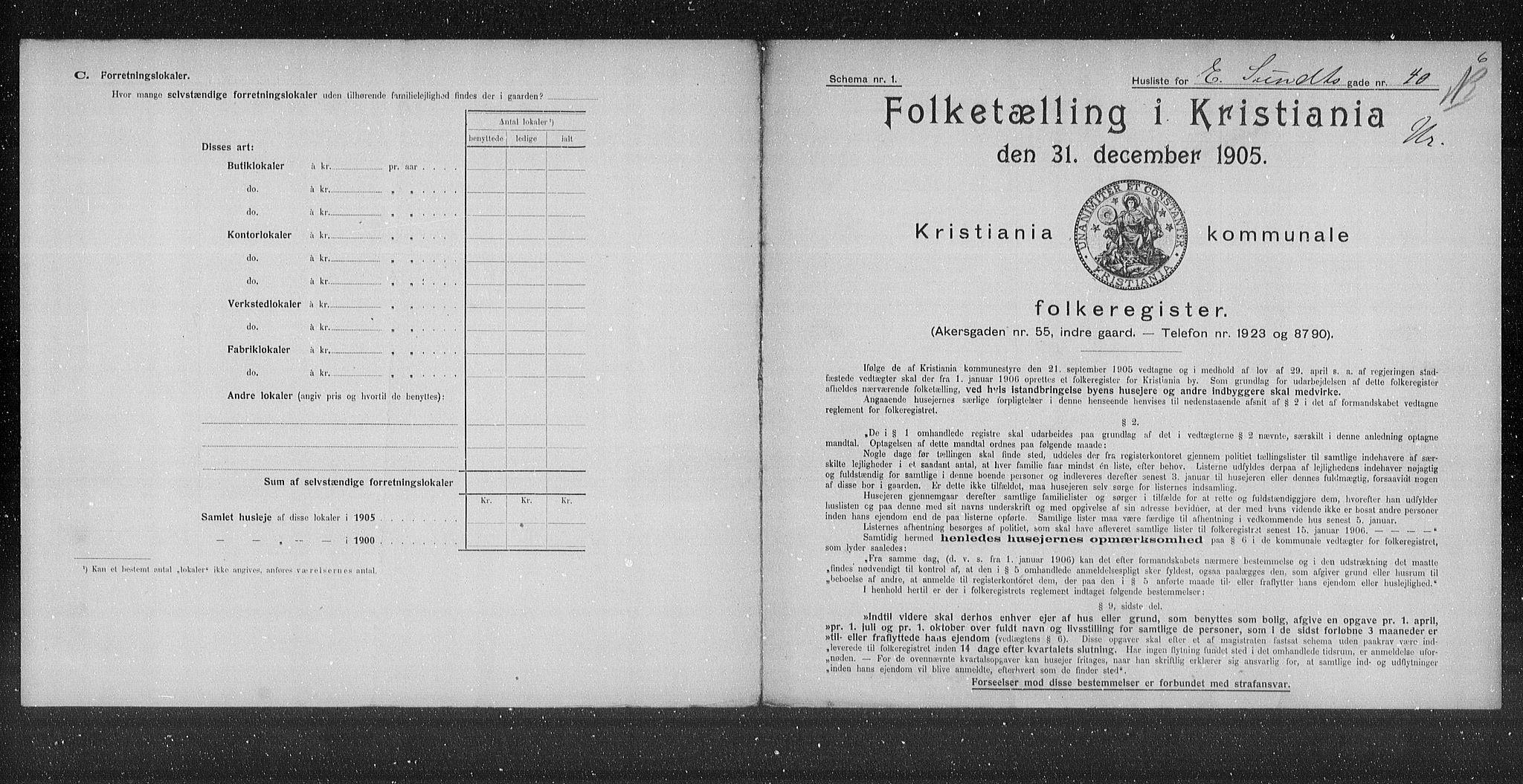 OBA, Kommunal folketelling 31.12.1905 for Kristiania kjøpstad, 1905, s. 10012