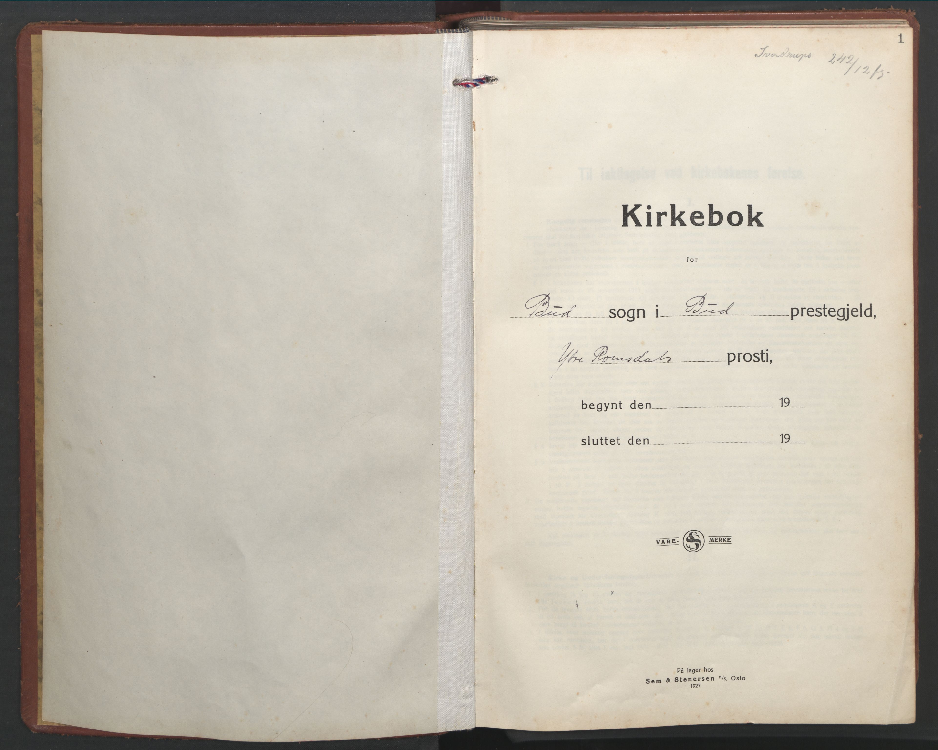 Ministerialprotokoller, klokkerbøker og fødselsregistre - Møre og Romsdal, SAT/A-1454/566/L0775: Klokkerbok nr. 566C04, 1930-1946, s. 1