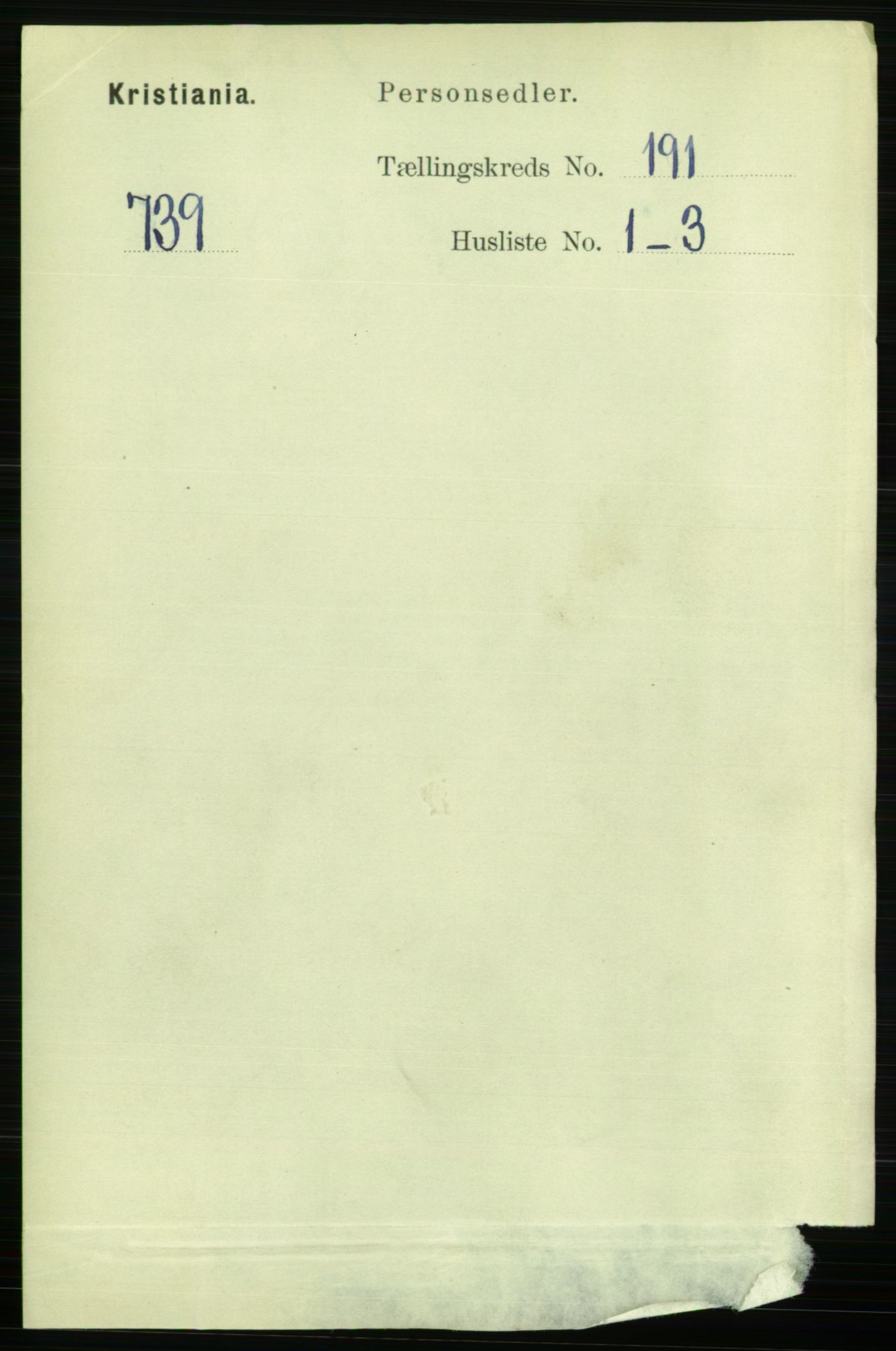 RA, Folketelling 1891 for 0301 Kristiania kjøpstad, 1891, s. 114642