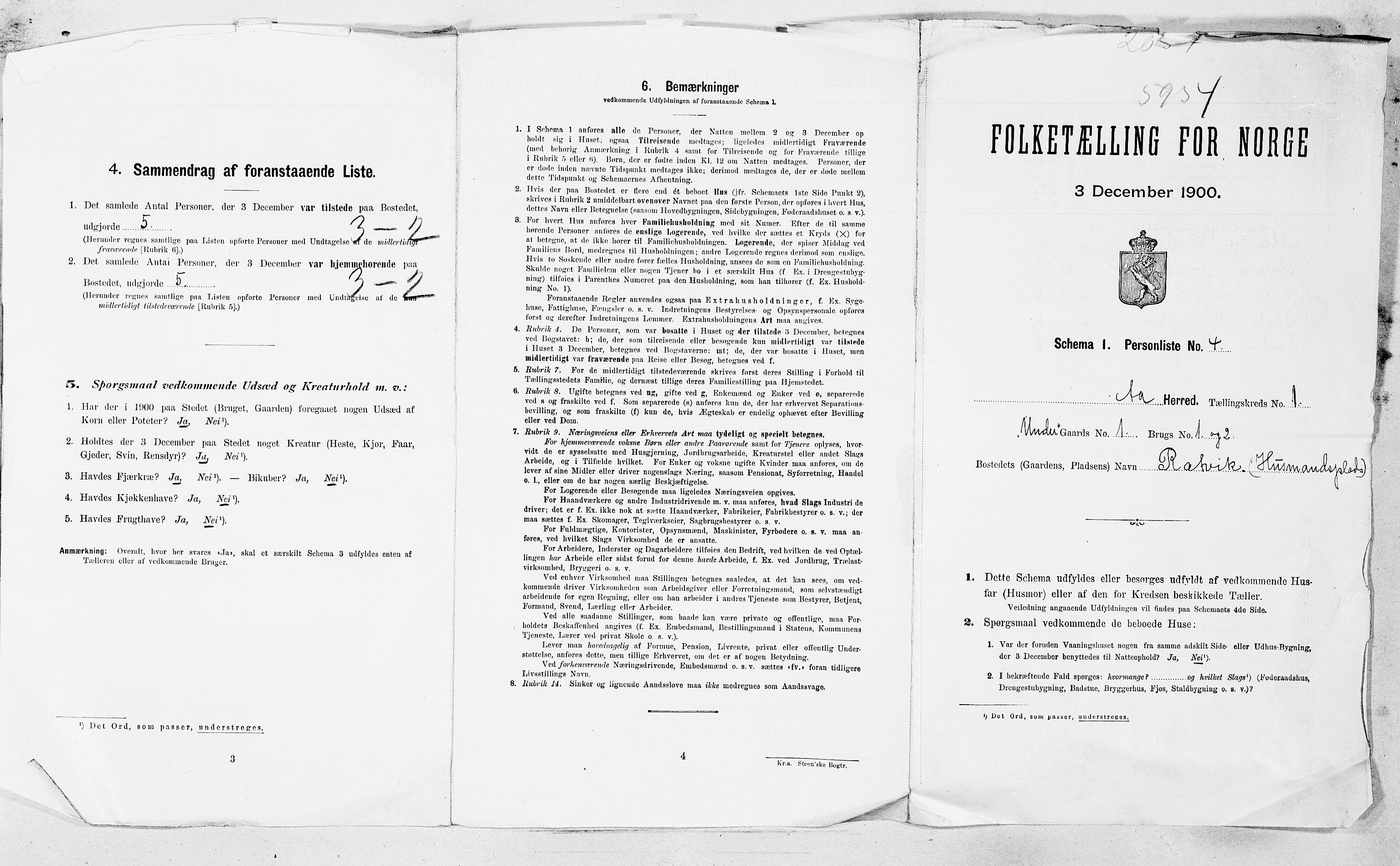 SAT, Folketelling 1900 for 1630 Aa herred, 1900, s. 24