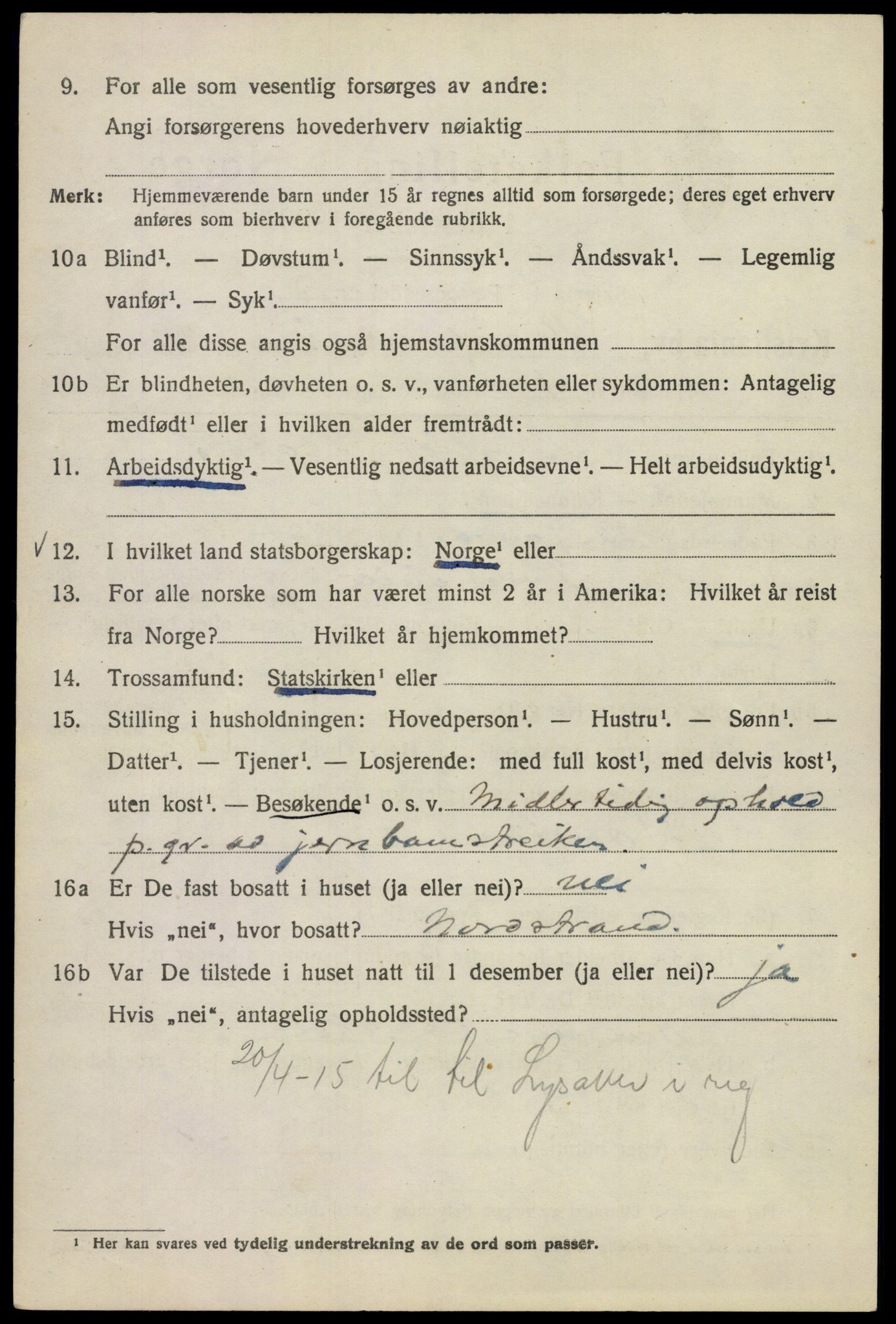 SAO, Folketelling 1920 for 0301 Kristiania kjøpstad, 1920, s. 651582