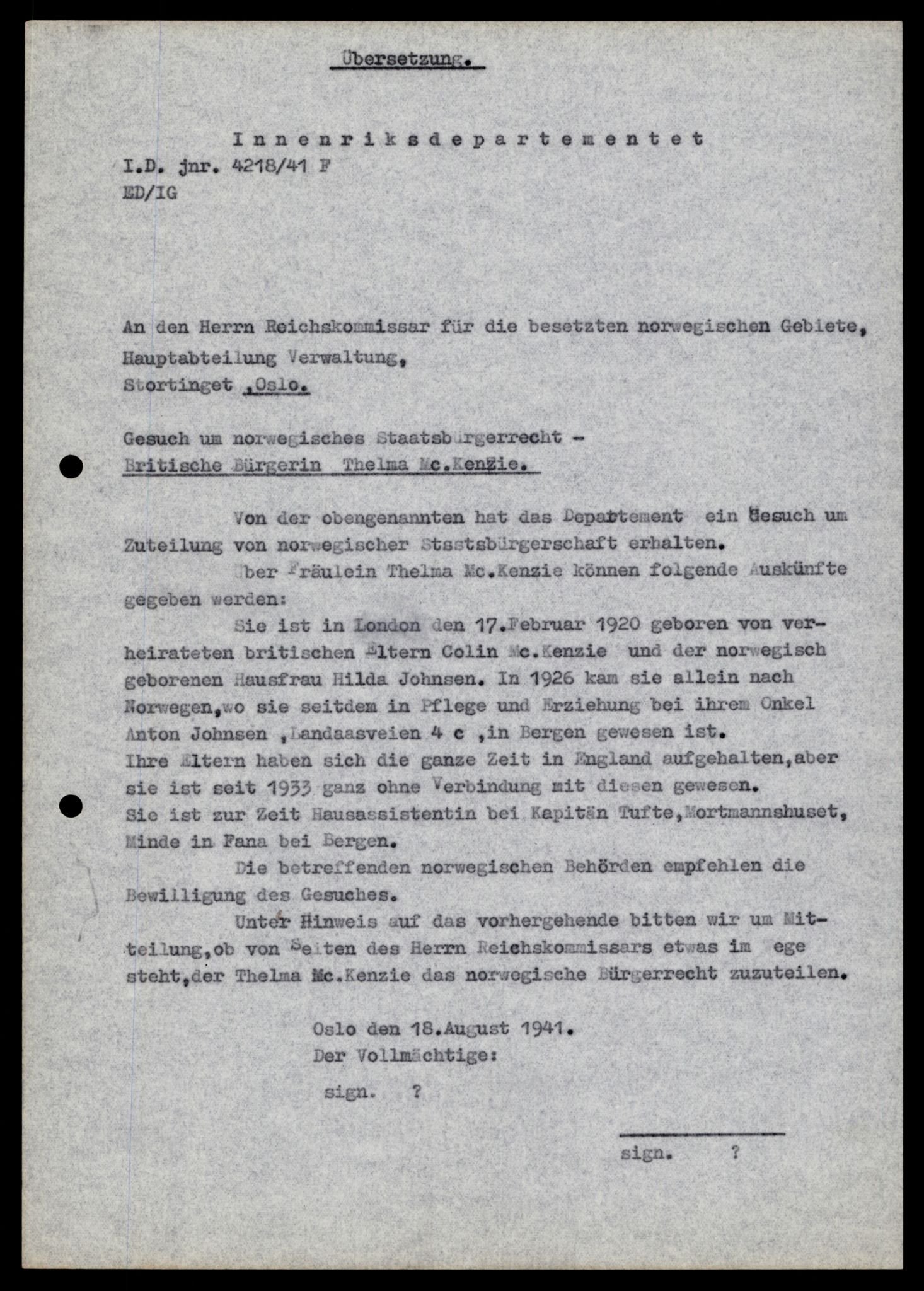 Forsvarets Overkommando. 2 kontor. Arkiv 11.4. Spredte tyske arkivsaker, AV/RA-RAFA-7031/D/Dar/Darb/L0013: Reichskommissariat - Hauptabteilung Vervaltung, 1917-1942, s. 1417