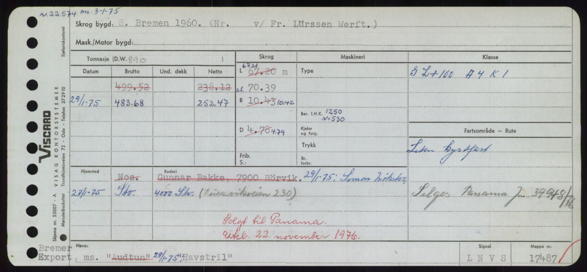 Sjøfartsdirektoratet med forløpere, Skipsmålingen, AV/RA-S-1627/H/Hd/L0015: Fartøy, Havm-Hey, s. 65