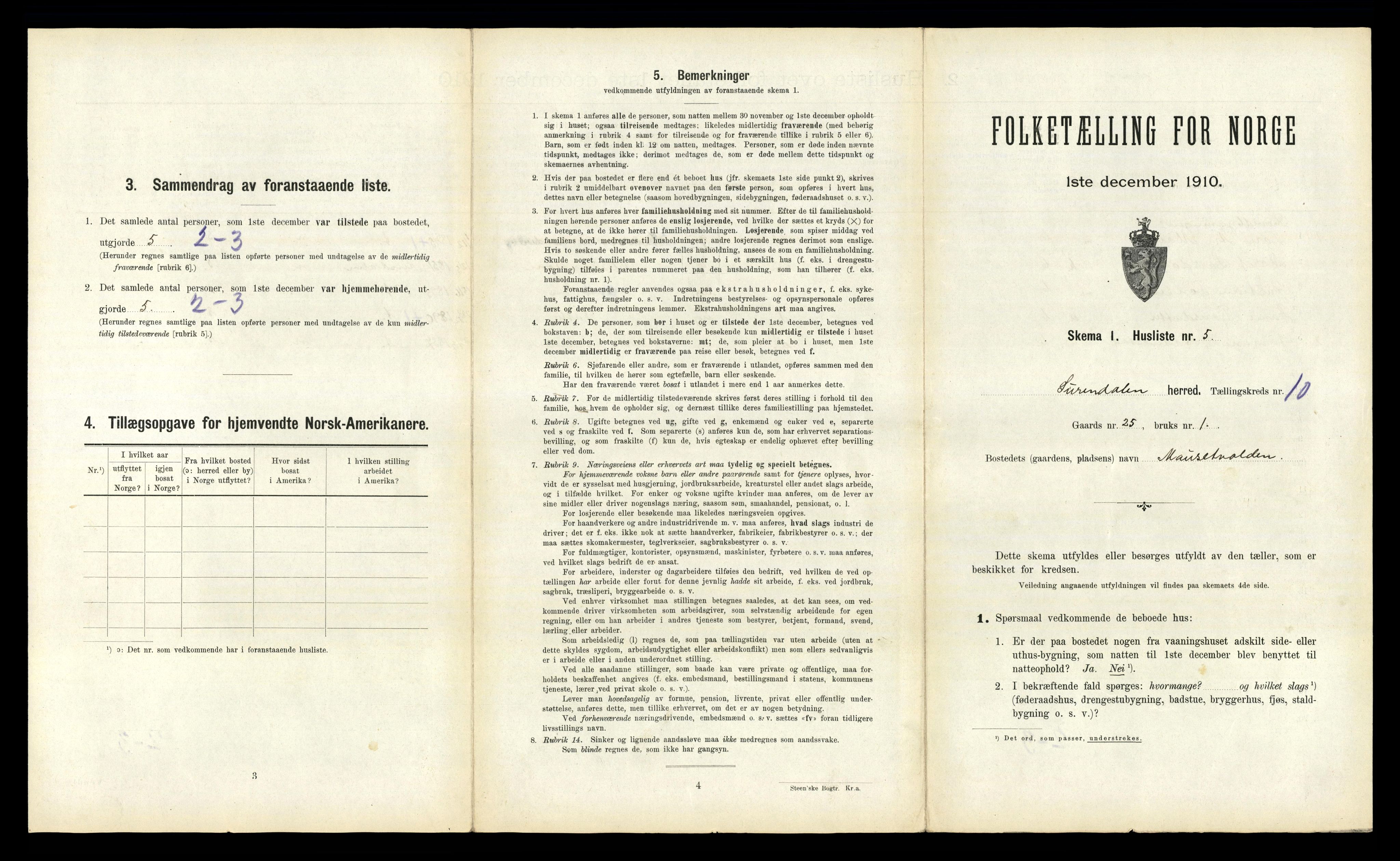 RA, Folketelling 1910 for 1566 Surnadal herred, 1910, s. 649