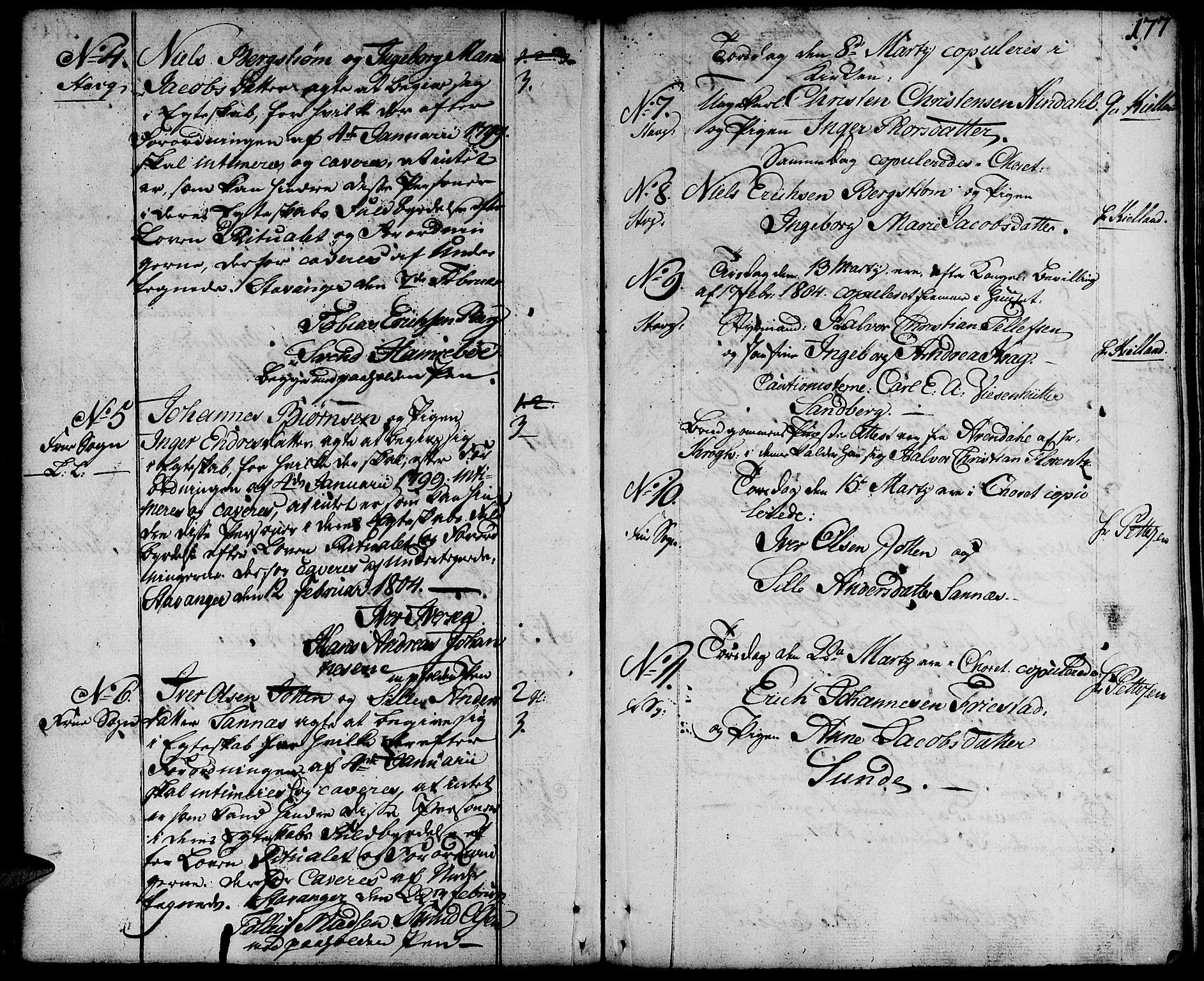 Domkirken sokneprestkontor, AV/SAST-A-101812/001/30/30BA/L0006: Ministerialbok nr. A 6, 1783-1815, s. 177