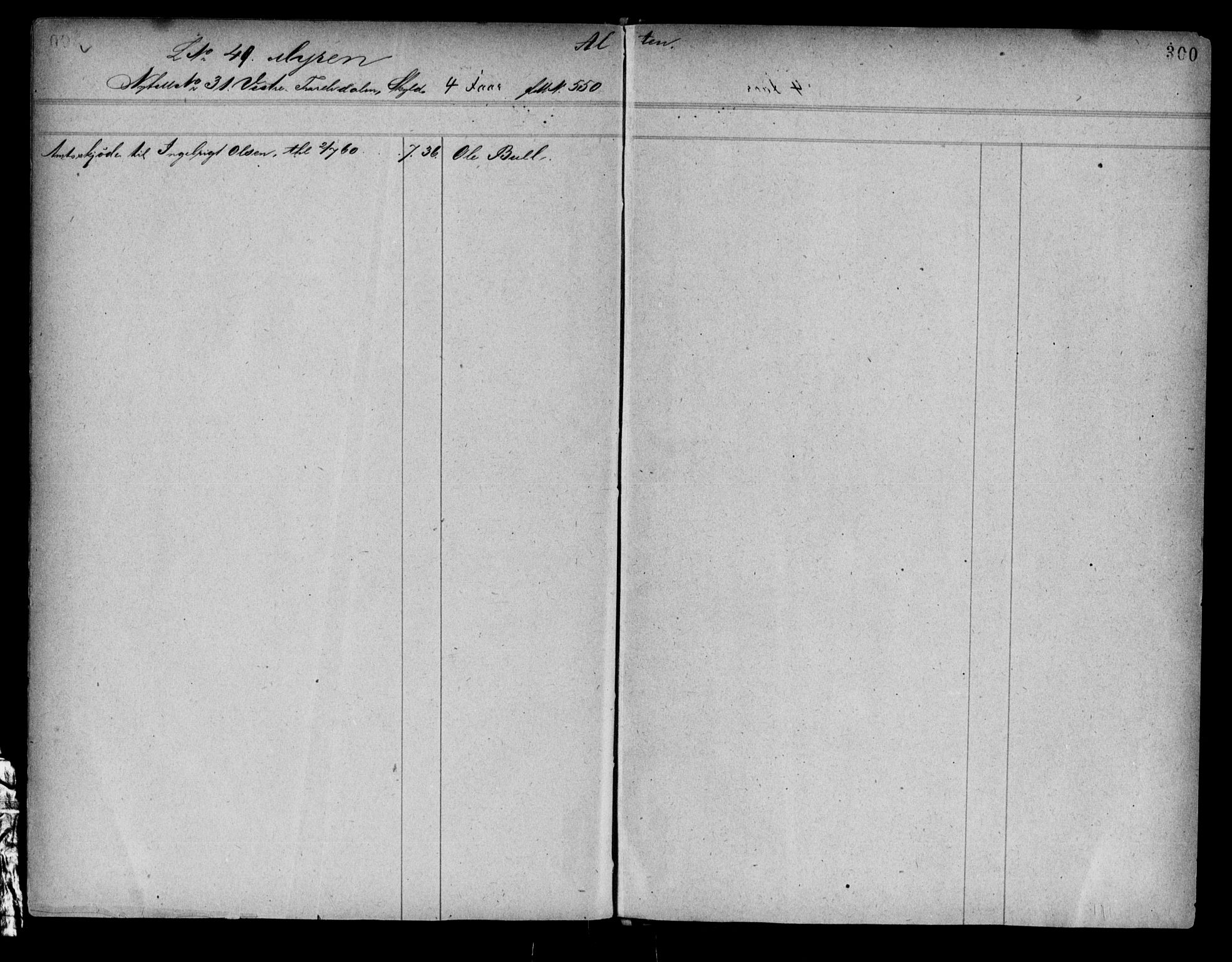 Alta fogderi/sorenskriveri, AV/SATØ-SATØ-5/1/K/Kb/Kba/L0007pantereg: Panteregister nr. 7, 1776, s. 300