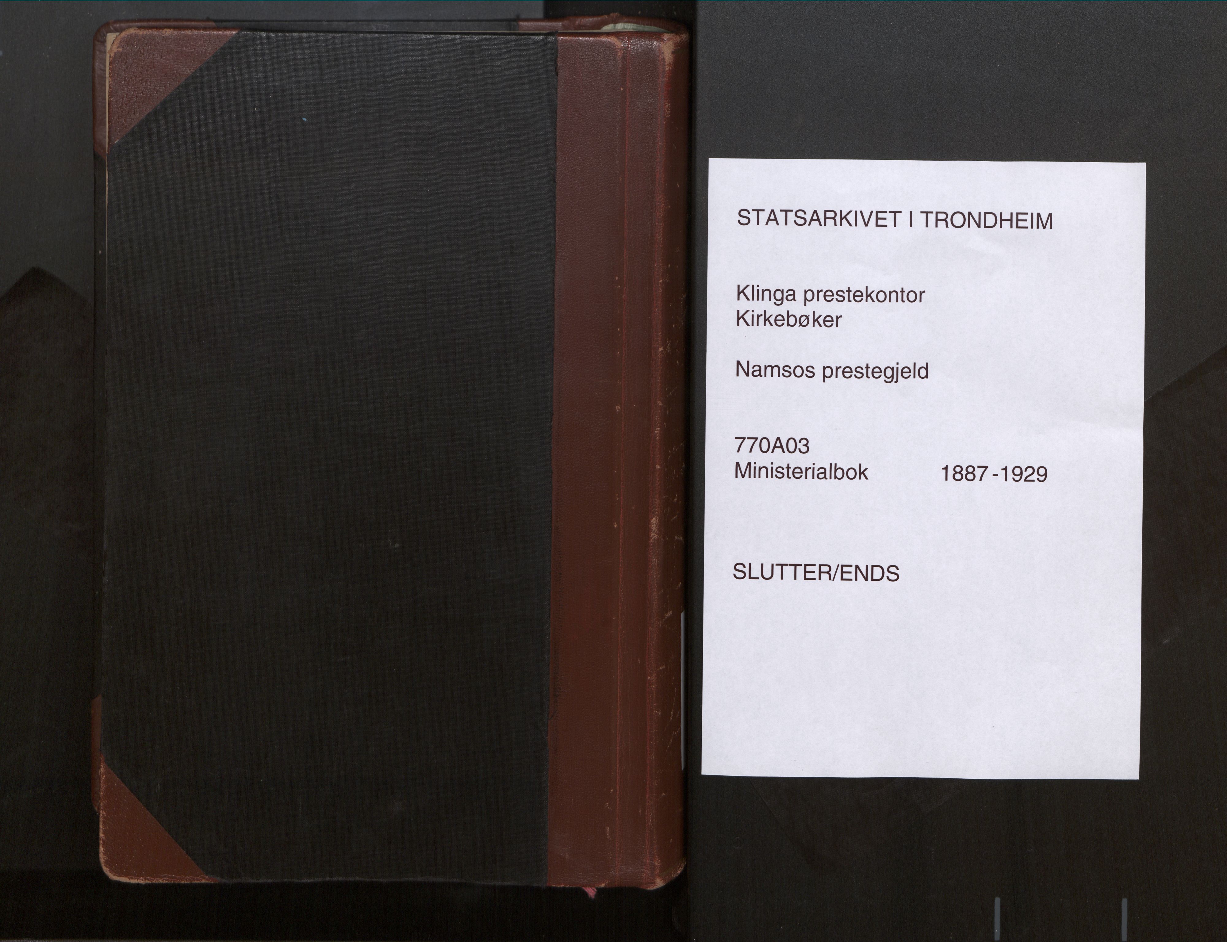 Ministerialprotokoller, klokkerbøker og fødselsregistre - Nord-Trøndelag, AV/SAT-A-1458/770/L0589: Ministerialbok nr. 770A03, 1887-1929