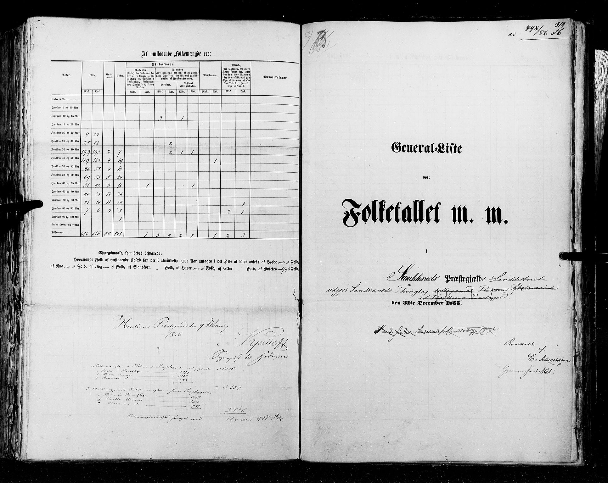 RA, Folketellingen 1855, bind 2: Kristians amt, Buskerud amt og Jarlsberg og Larvik amt, 1855, s. 319