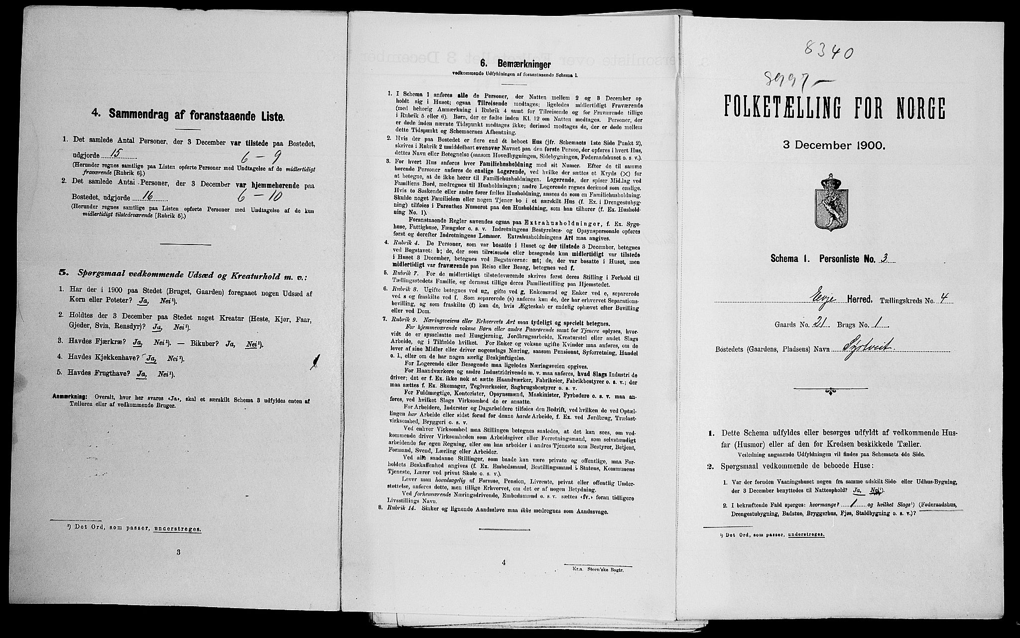 SAK, Folketelling 1900 for 0937 Evje herred, 1900, s. 30