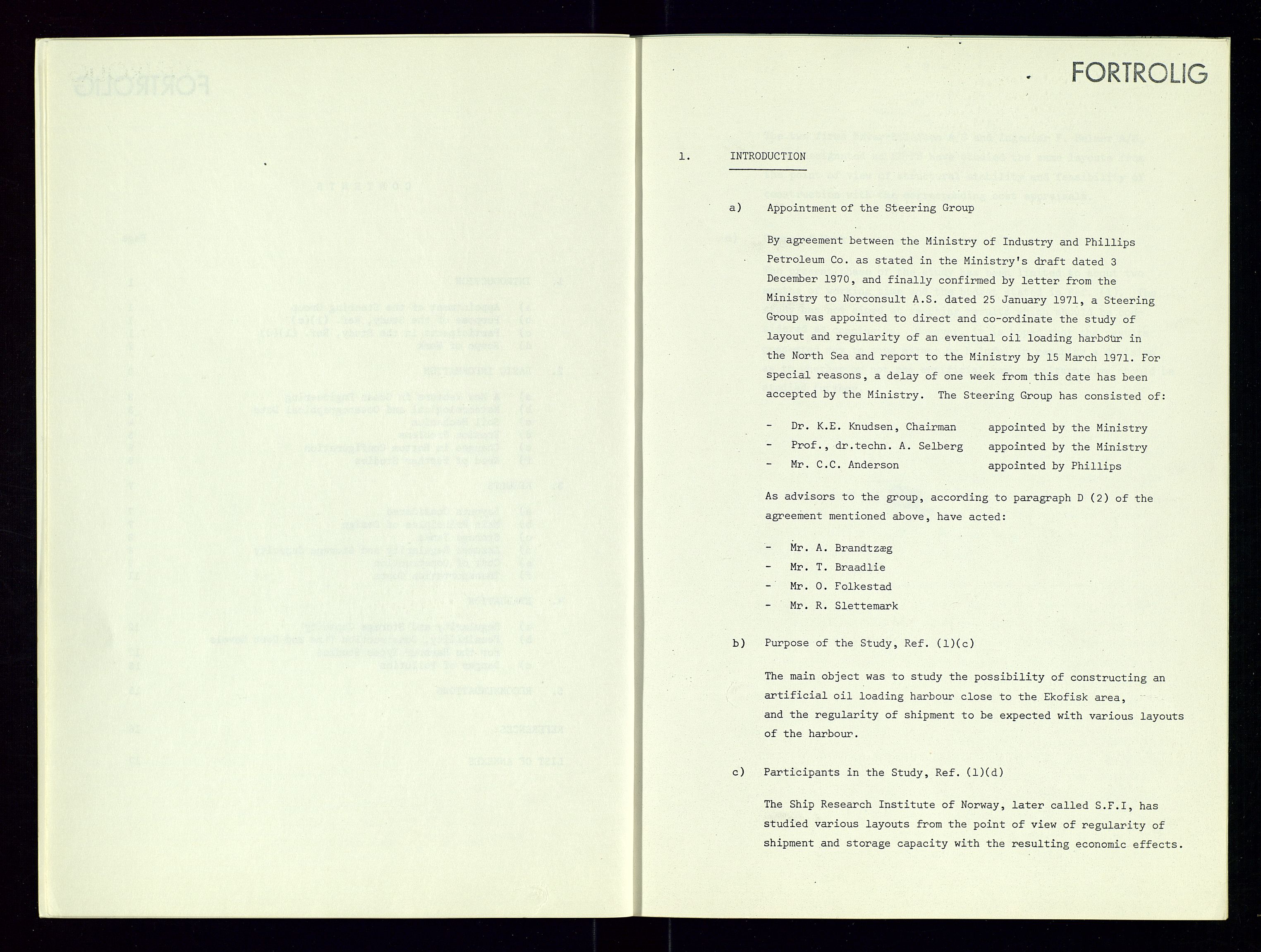 Industridepartementet, Oljekontoret, AV/SAST-A-101348/Dc/L0012: 742 Ekofisk prosjekt, prosjektstudier, div. protokoller ang oljeledning, 1971-1972