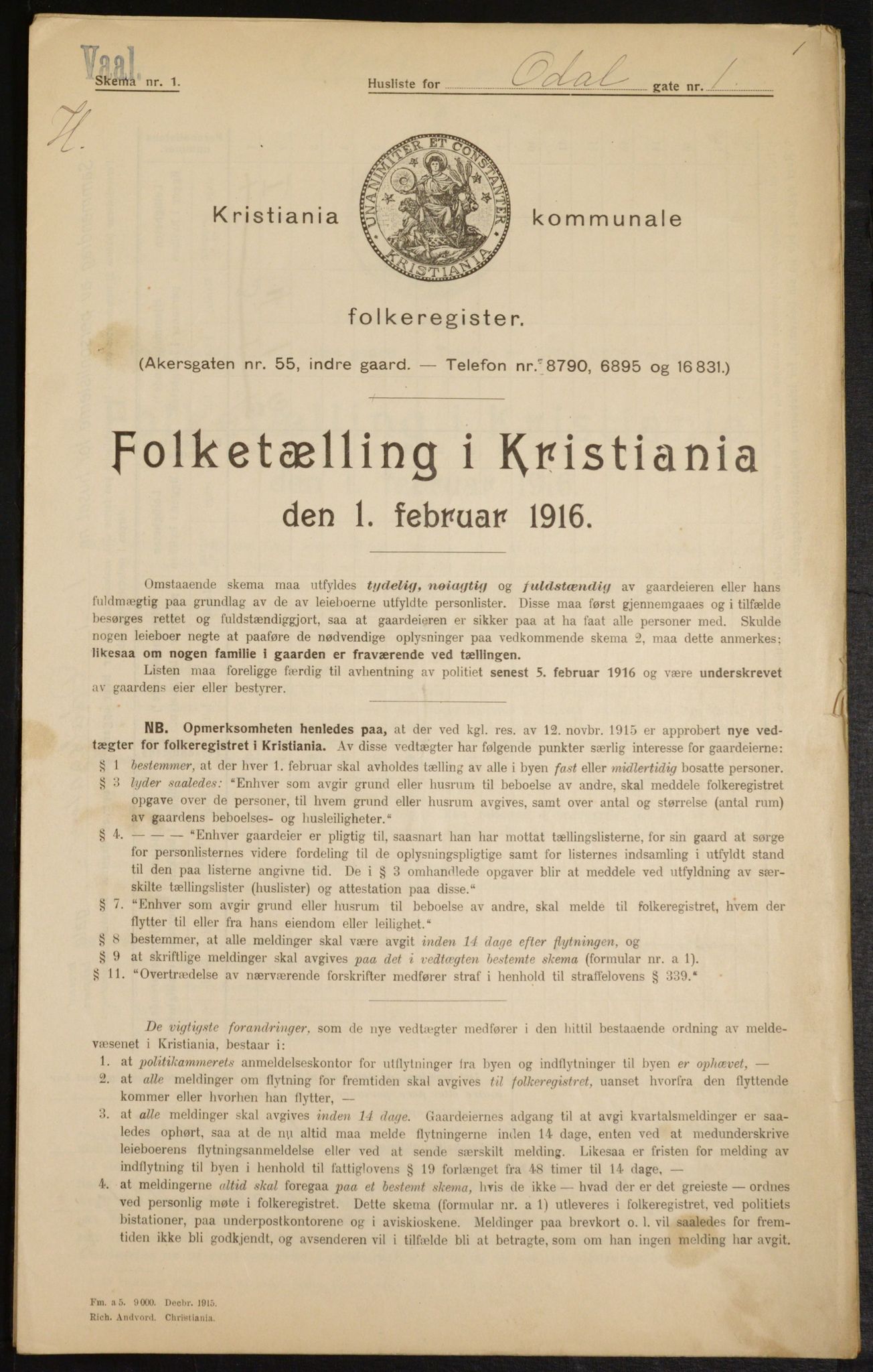 OBA, Kommunal folketelling 1.2.1916 for Kristiania, 1916, s. 76150