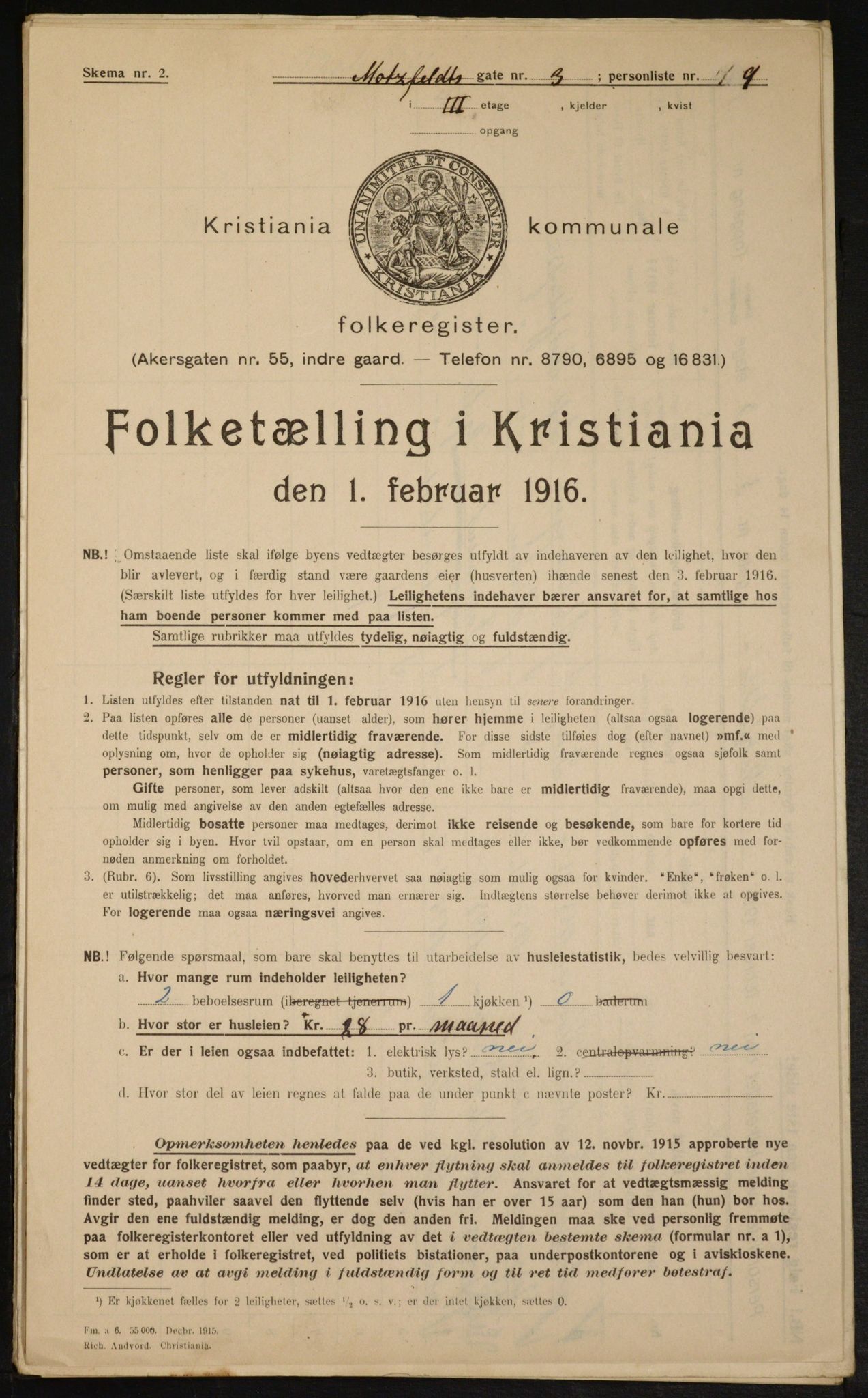 OBA, Kommunal folketelling 1.2.1916 for Kristiania, 1916, s. 67582