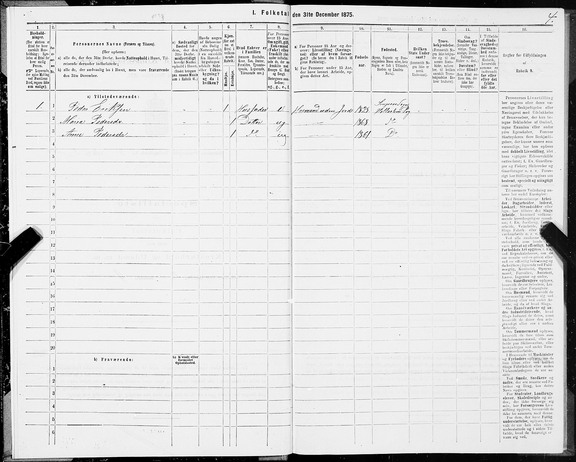 SAT, Folketelling 1875 for 1645P Haltdalen prestegjeld, 1875, s. 3004